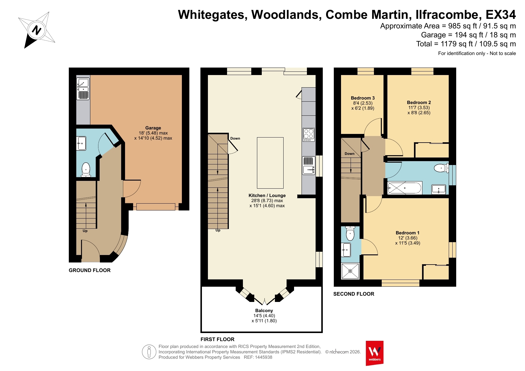8 Whitegates,, Woodlands, Ilfracombe floorplan