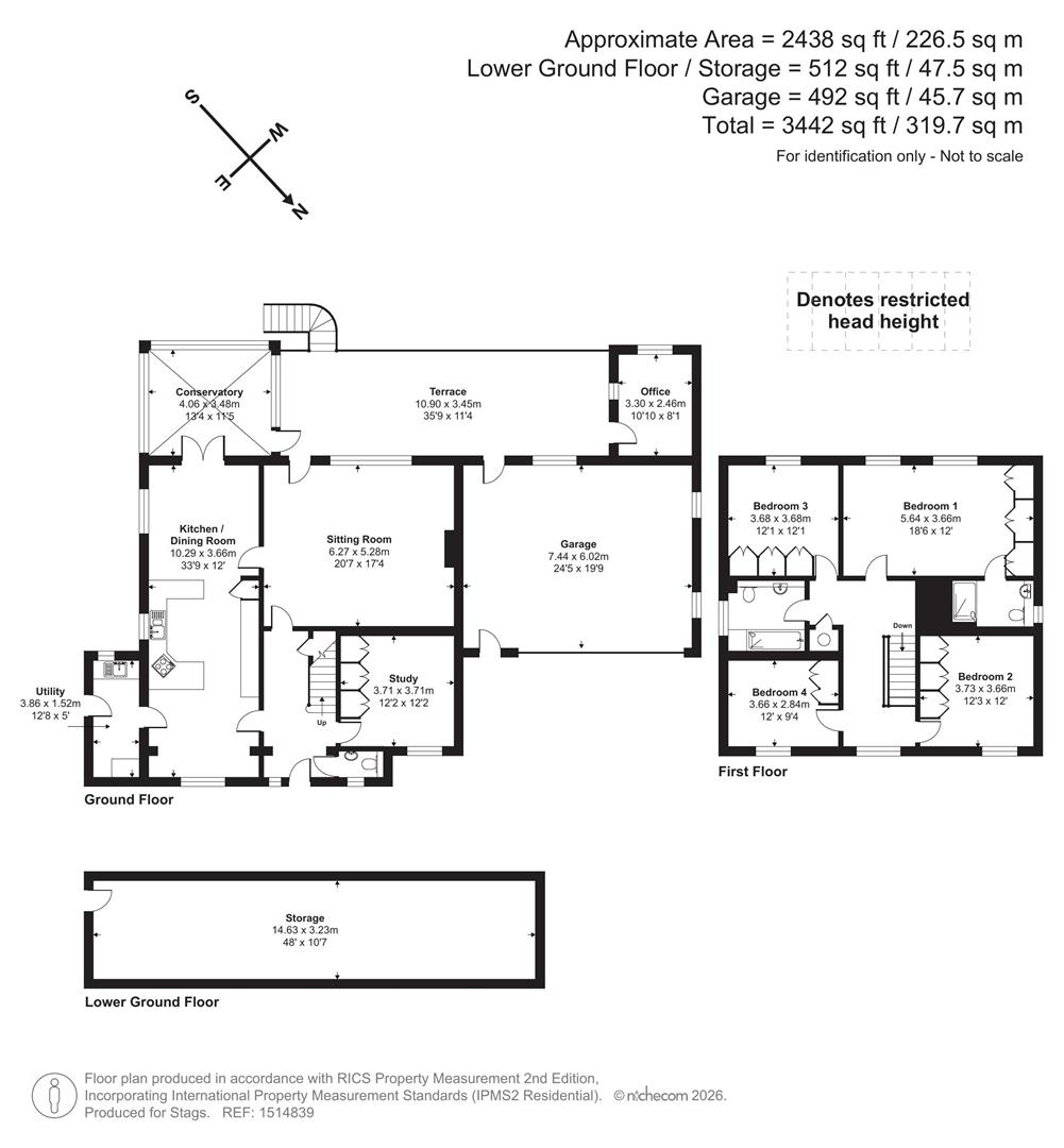 White Lackington House, Dorchester floorplan