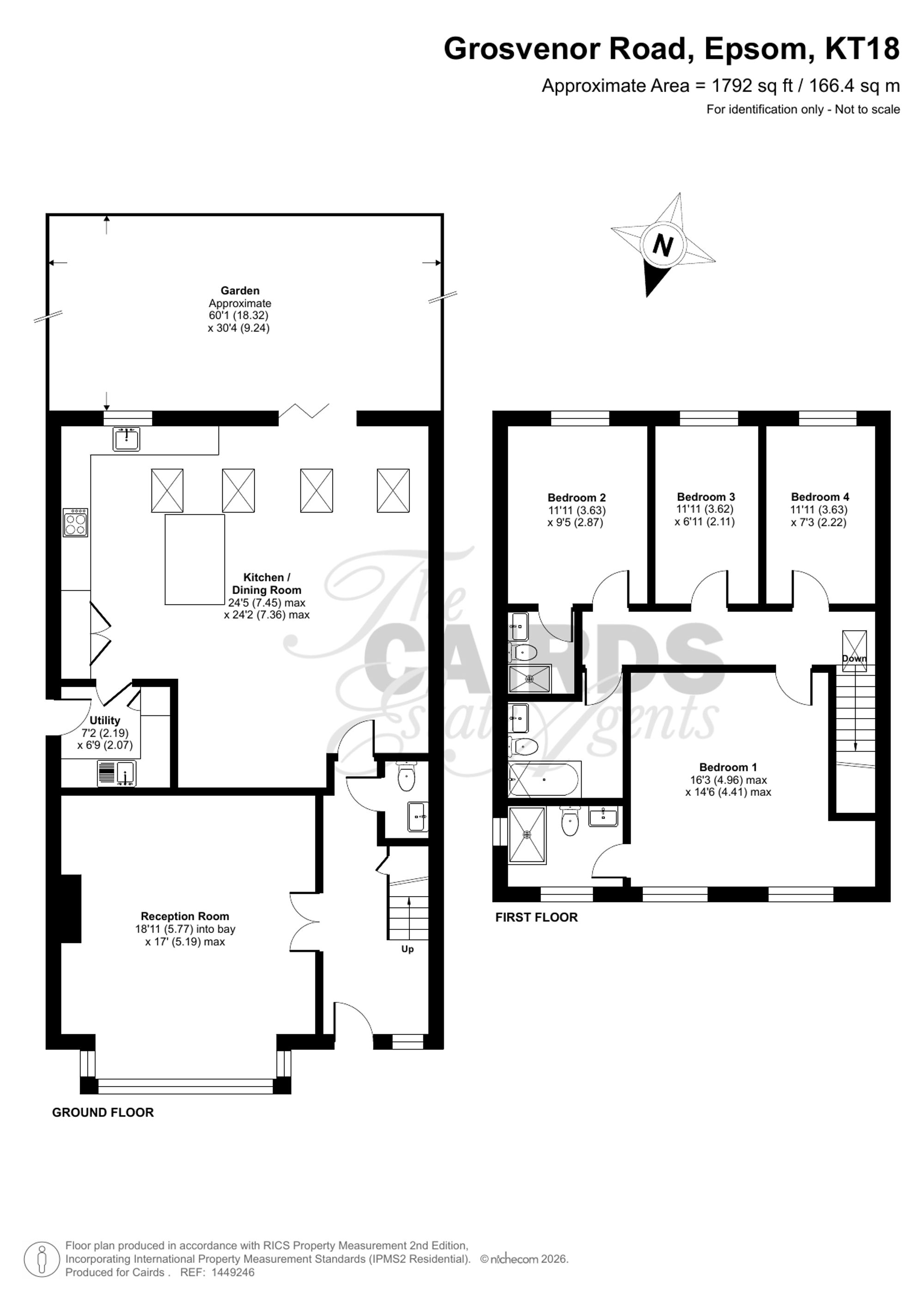 96a Grosvenor Road, Epsom floorplan