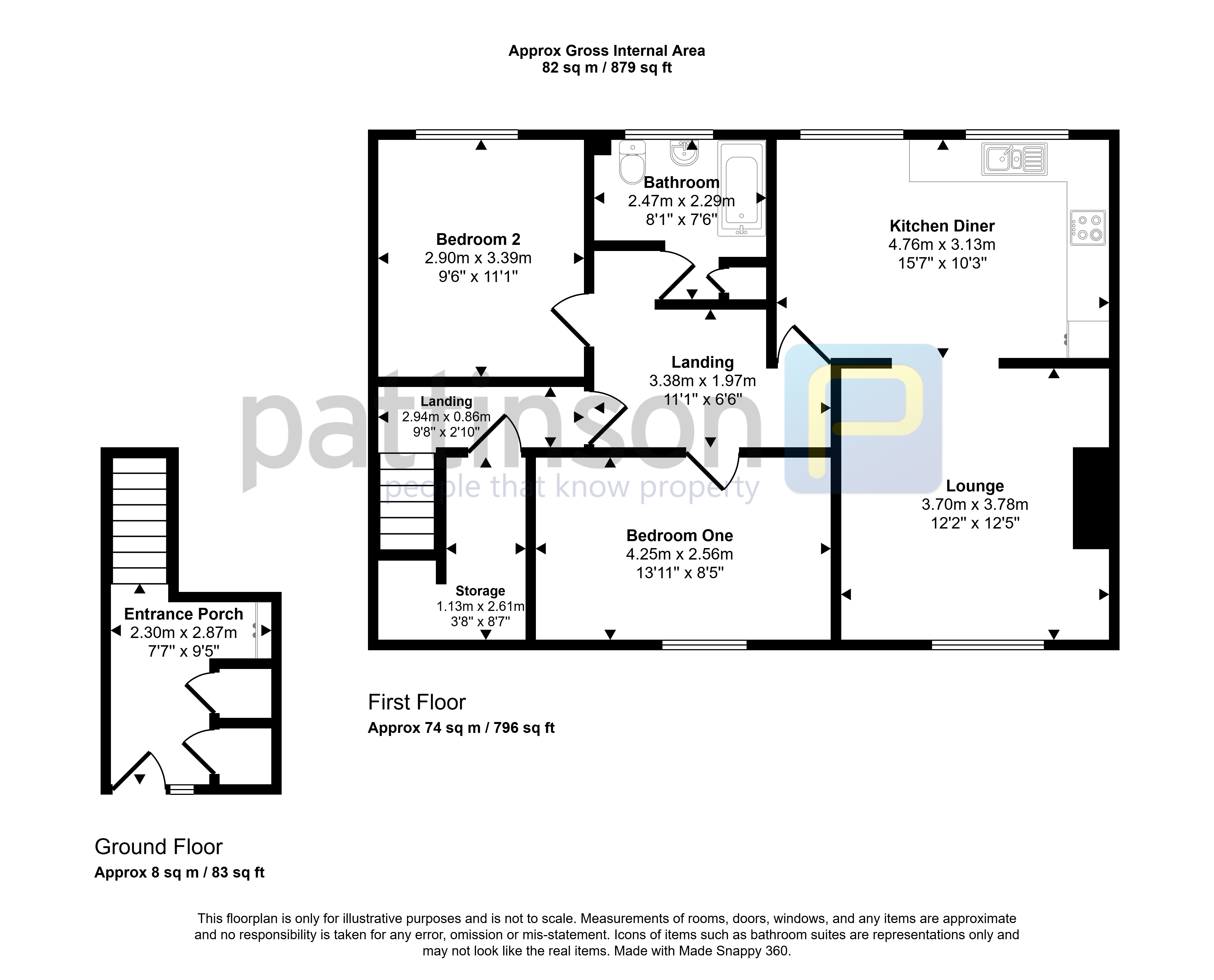 90, Green Lane, Ashington floorplan