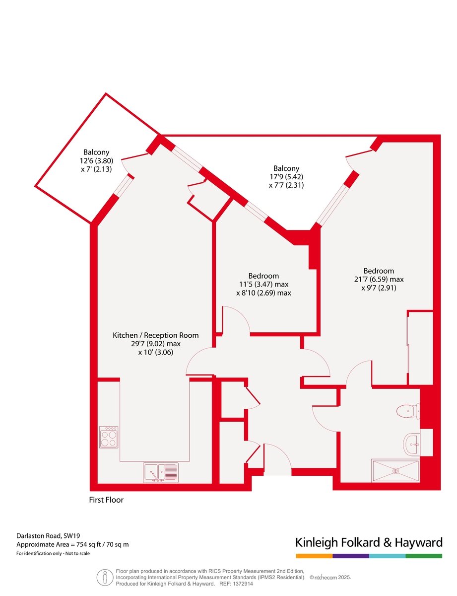 11, Ridgmount Apartments, 7-9, Darlaston Road, London floorplan