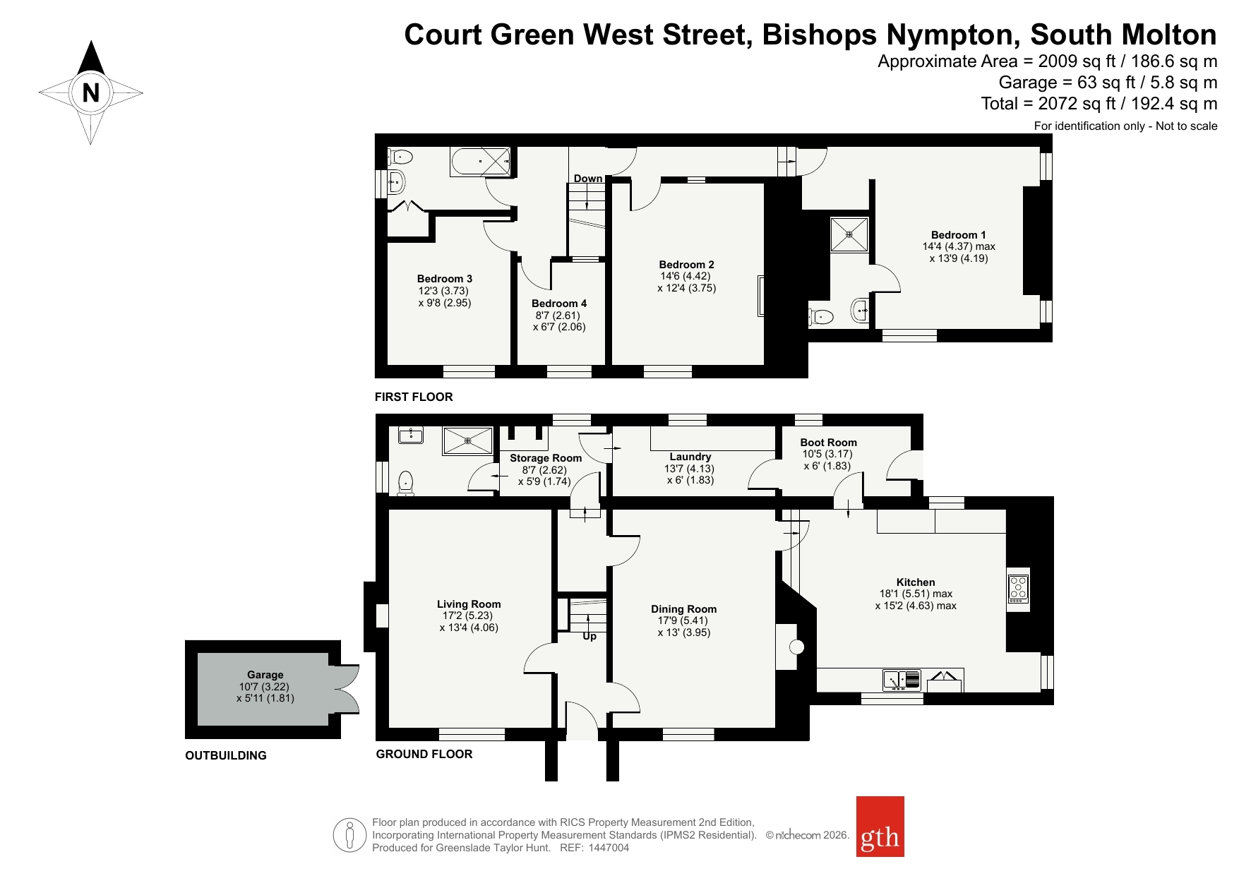 Court Green,, West Street, South Molton floorplan