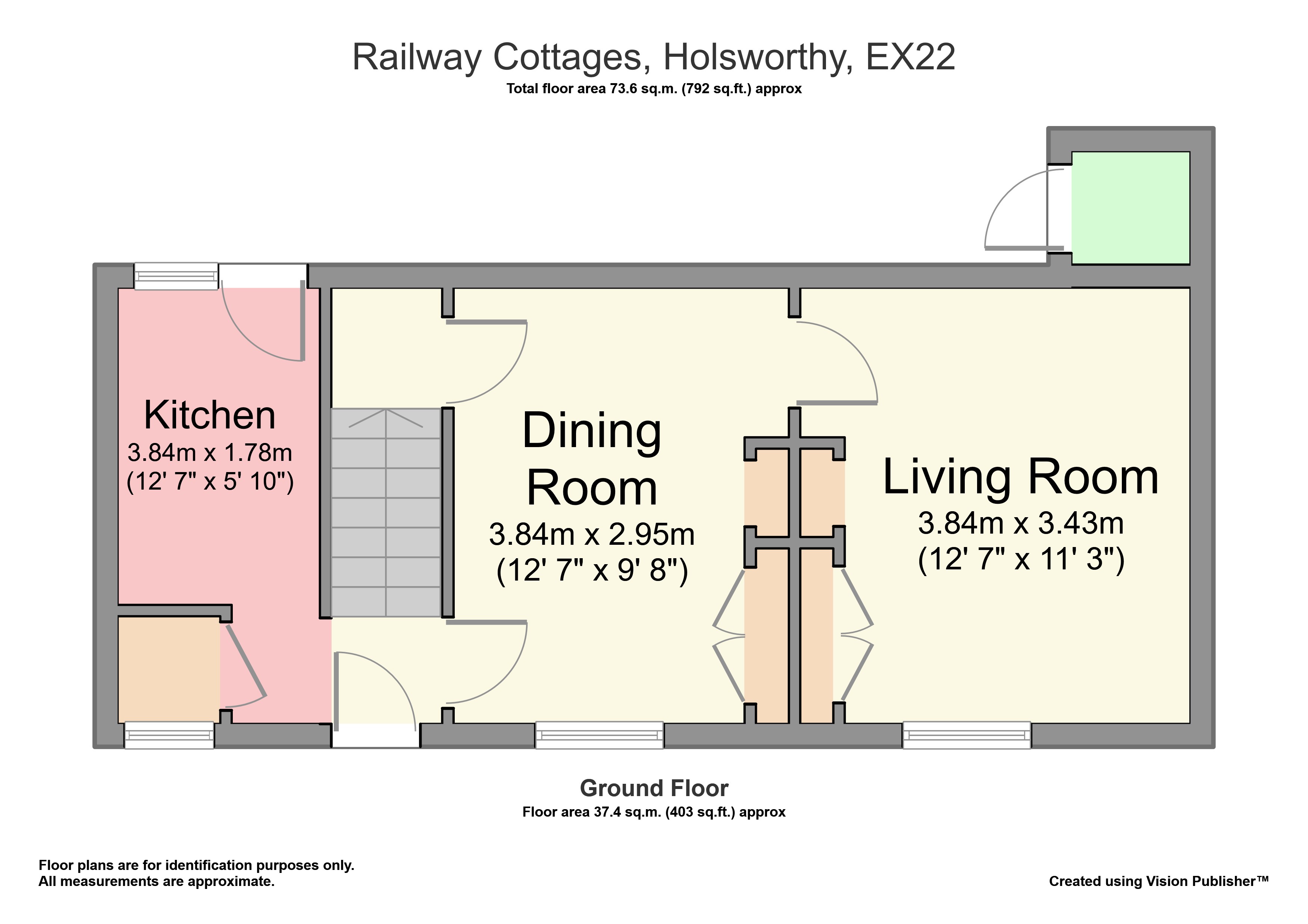 Railway Cottages, Dunsland Cross, Brandis Corner, Holsworthy EX22, 2 bedroom terraced house for