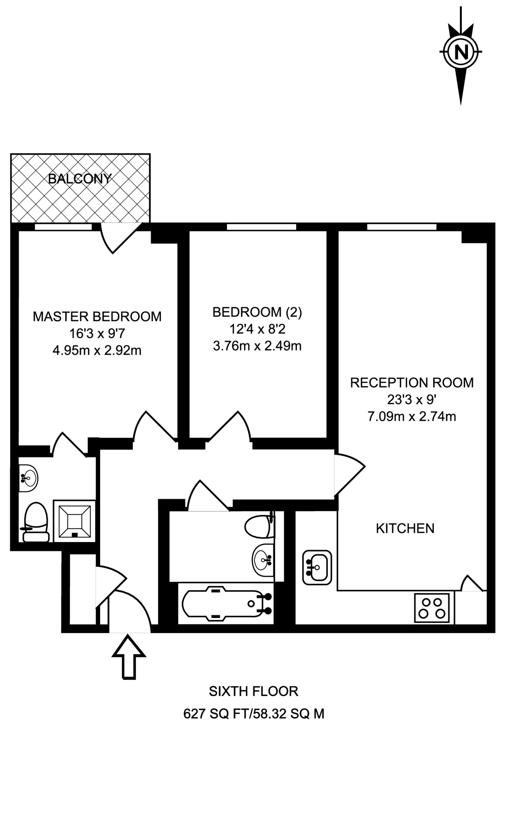 The Green, Southall floorplan