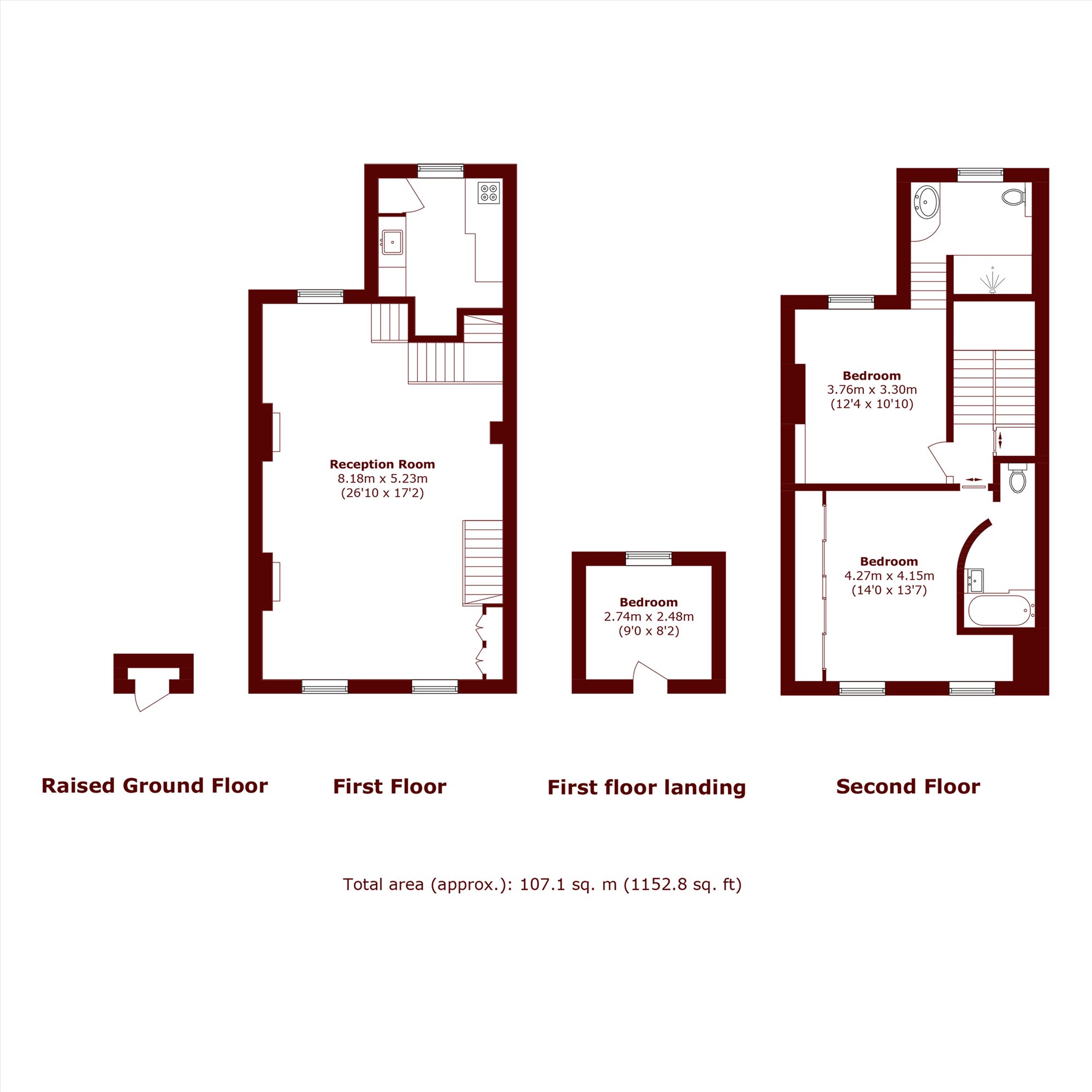 First And Second Floor Maisonette, 75, Cornwall Crescent, London floorplan