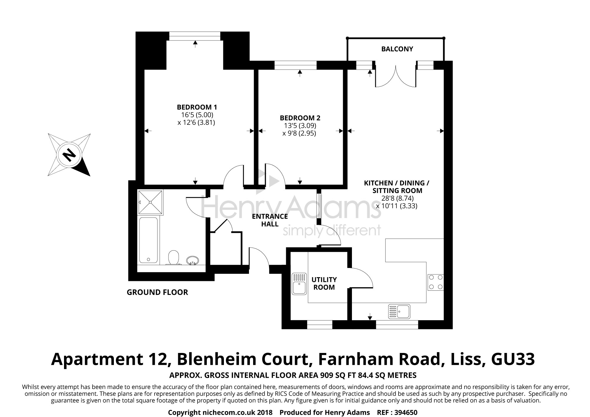 2 Bedrooms  for sale in Blenheim Court, Farnham Road, Liss GU33