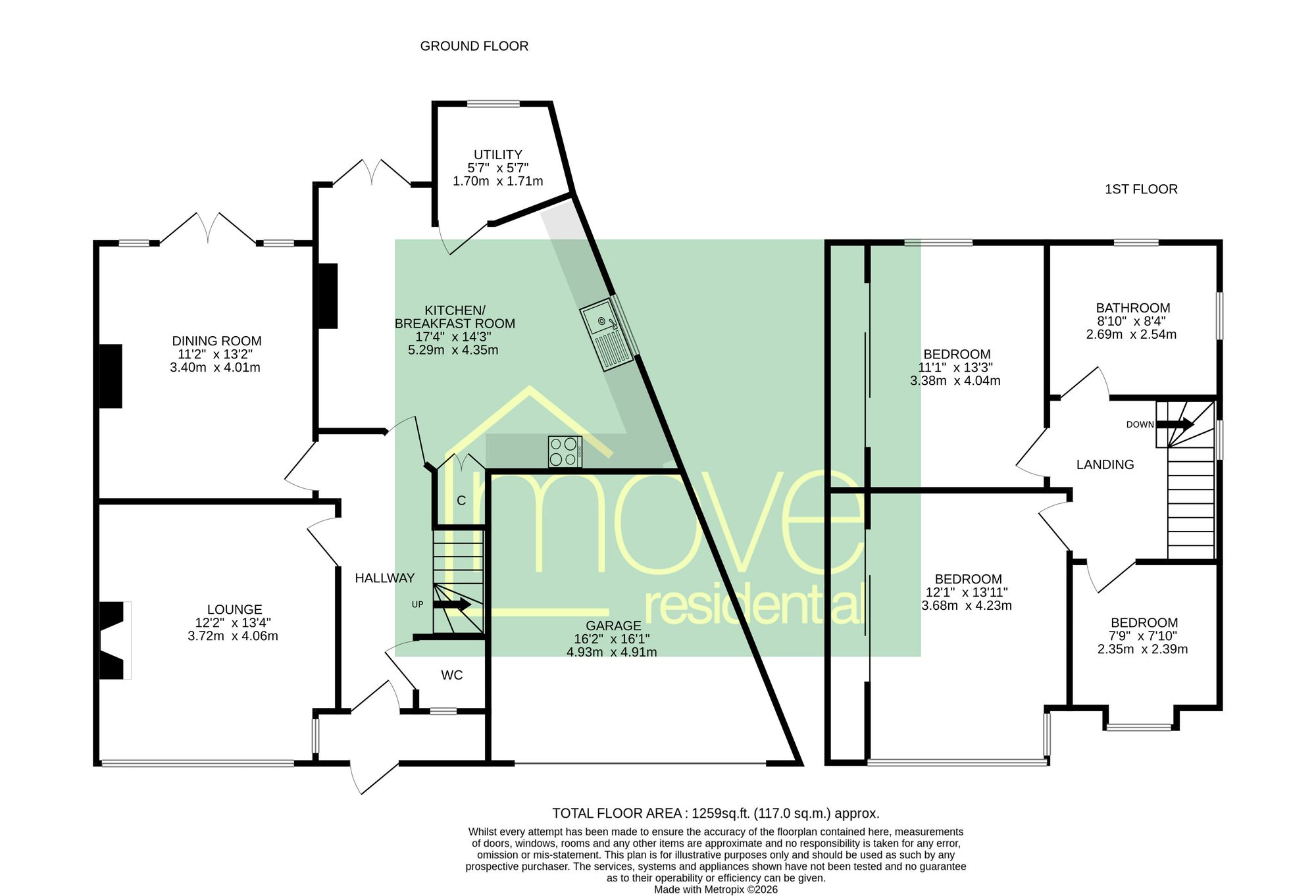 1 The Close, Wirral floorplan