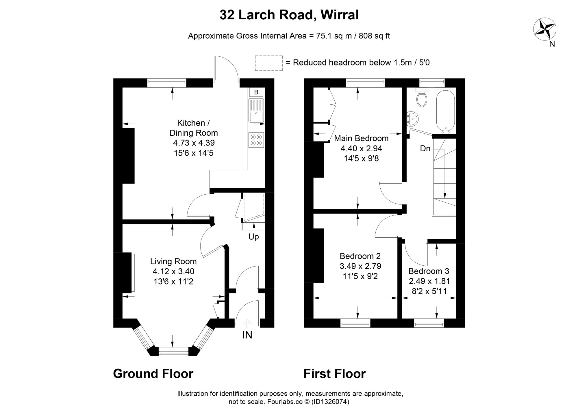 32, Larch Road, Birkenhead floorplan