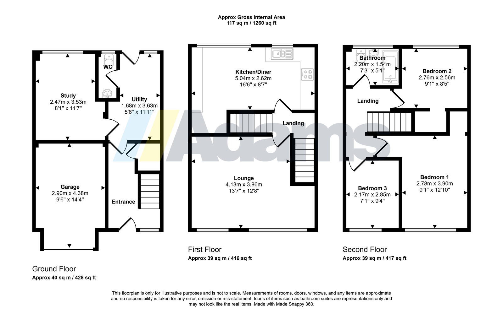 28, Sandfields, Frodsham floorplan