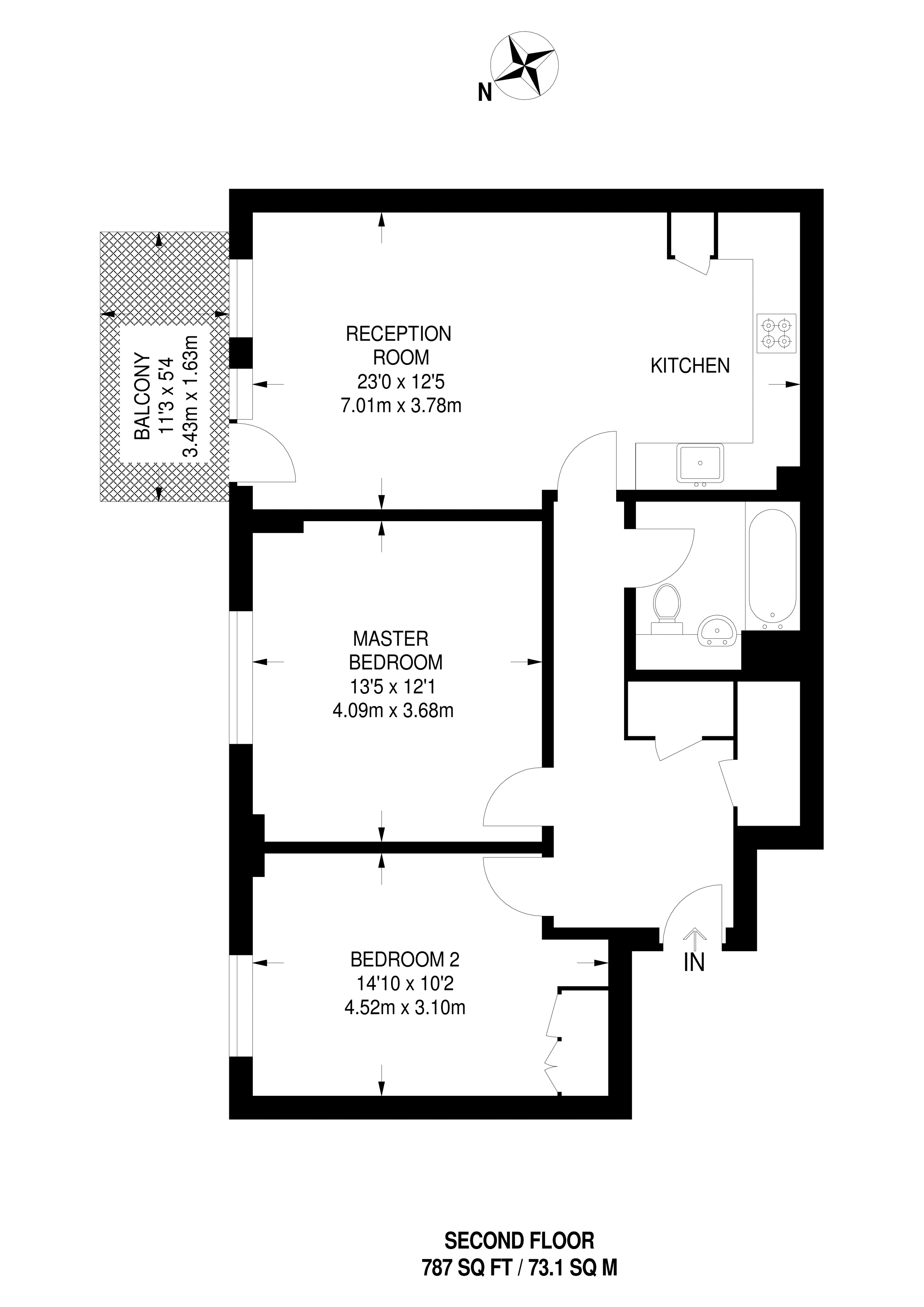 2 Bedrooms Flat to rent in Katherine Close, Manor House N4