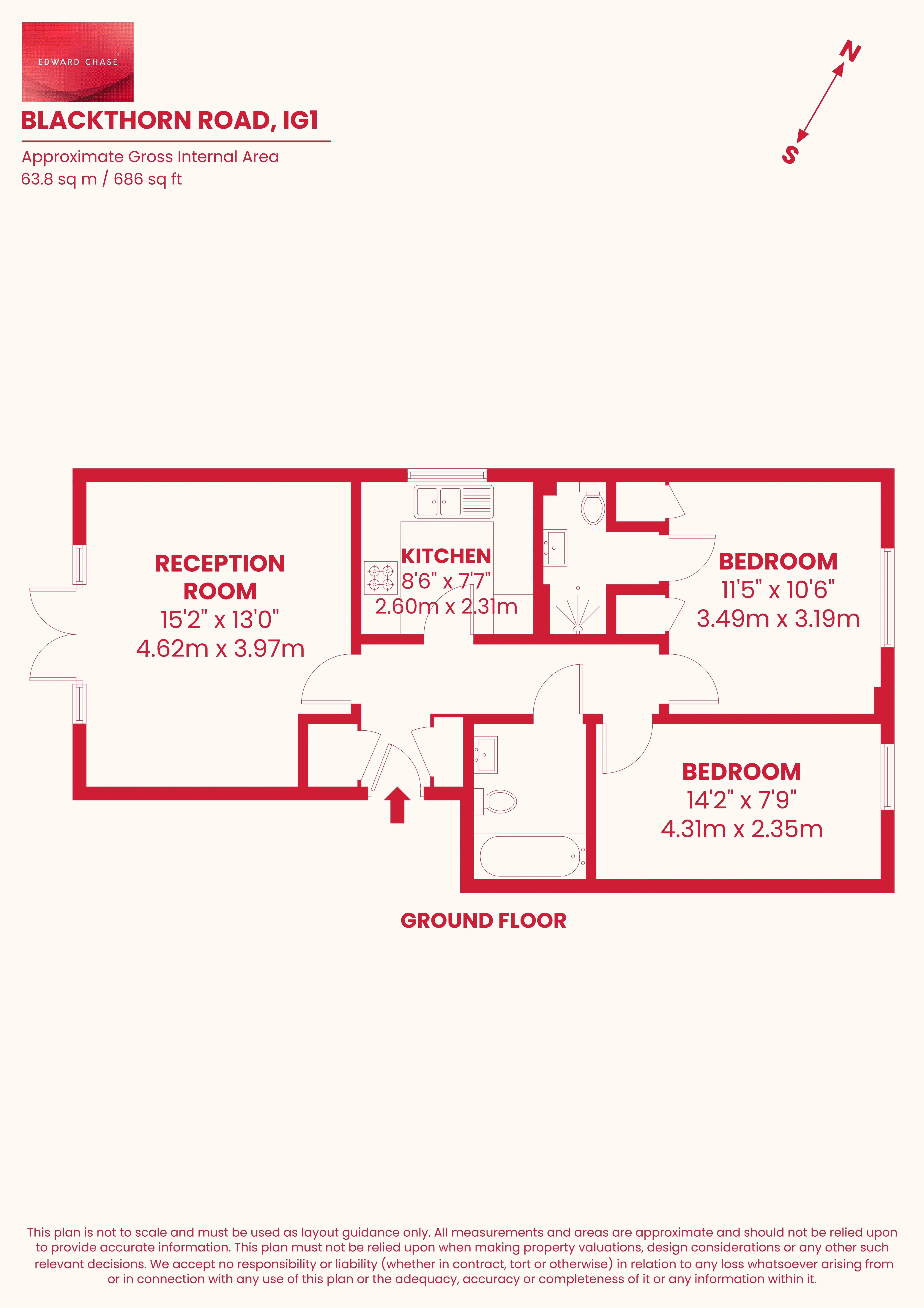73, Blackthorn Road, Ilford floorplan