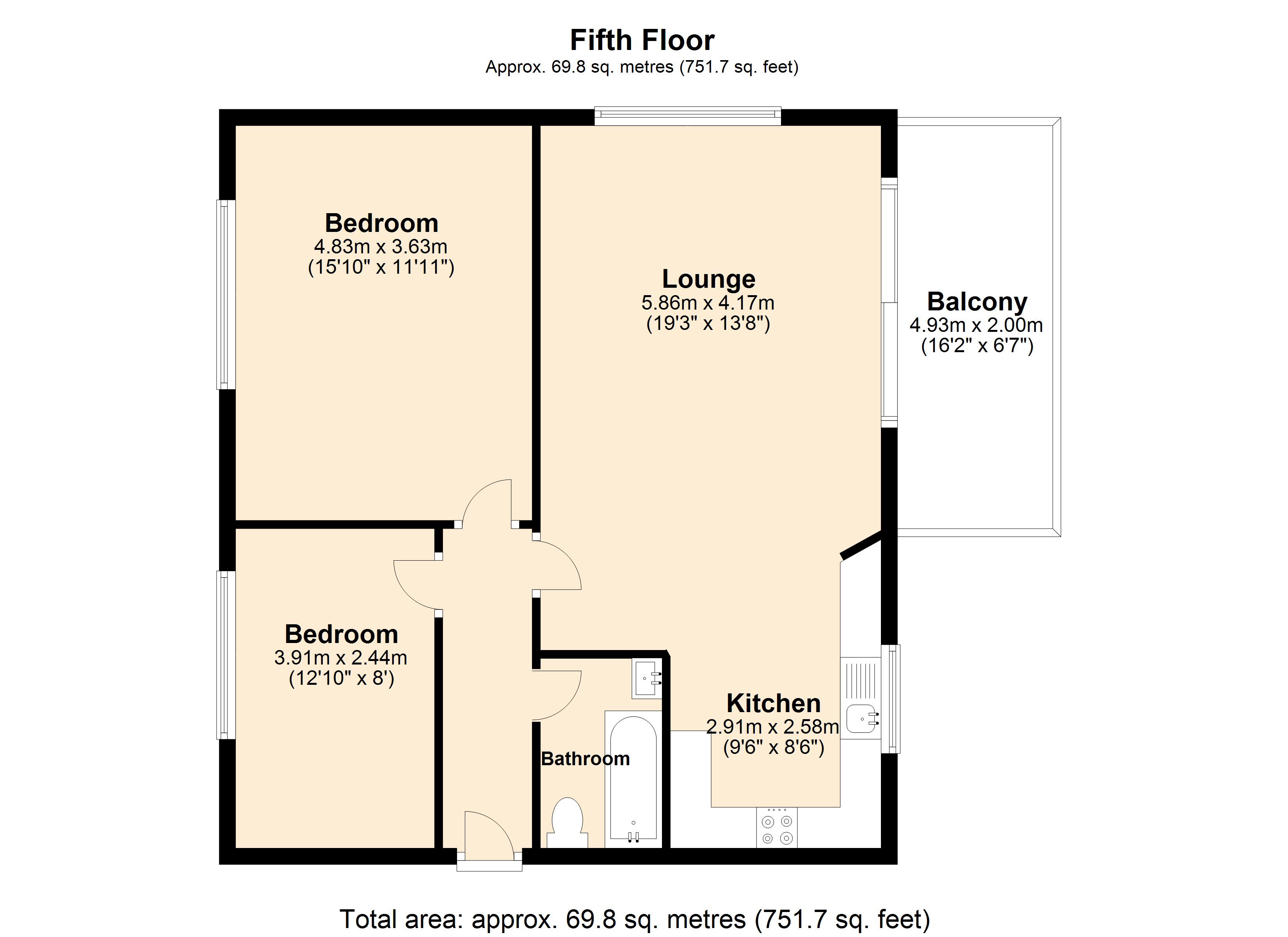 20, April Rise, Alfred Road, Birchington floorplan