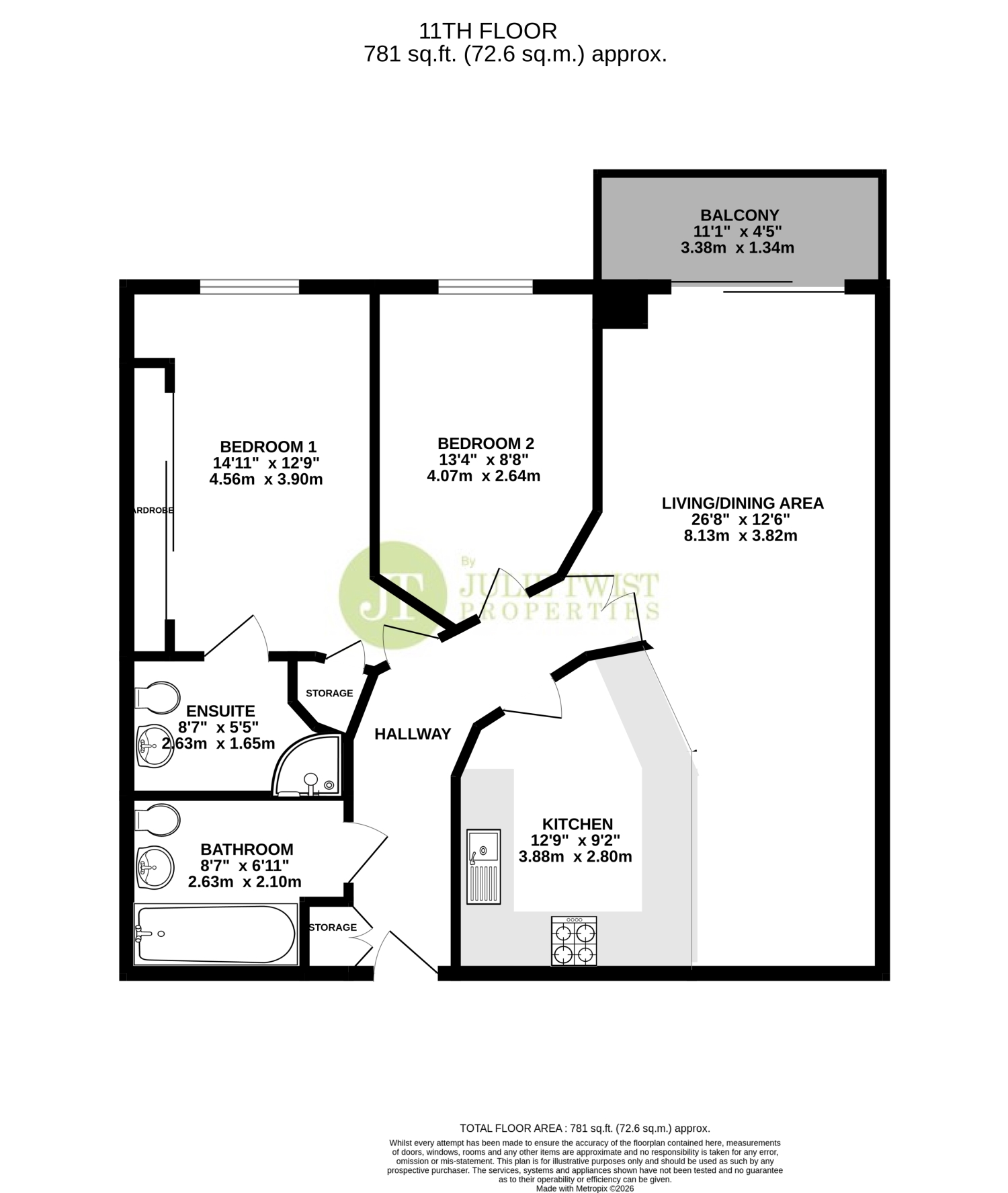 Apartment 1109, Imperial Point, The Quays, Salford floorplan