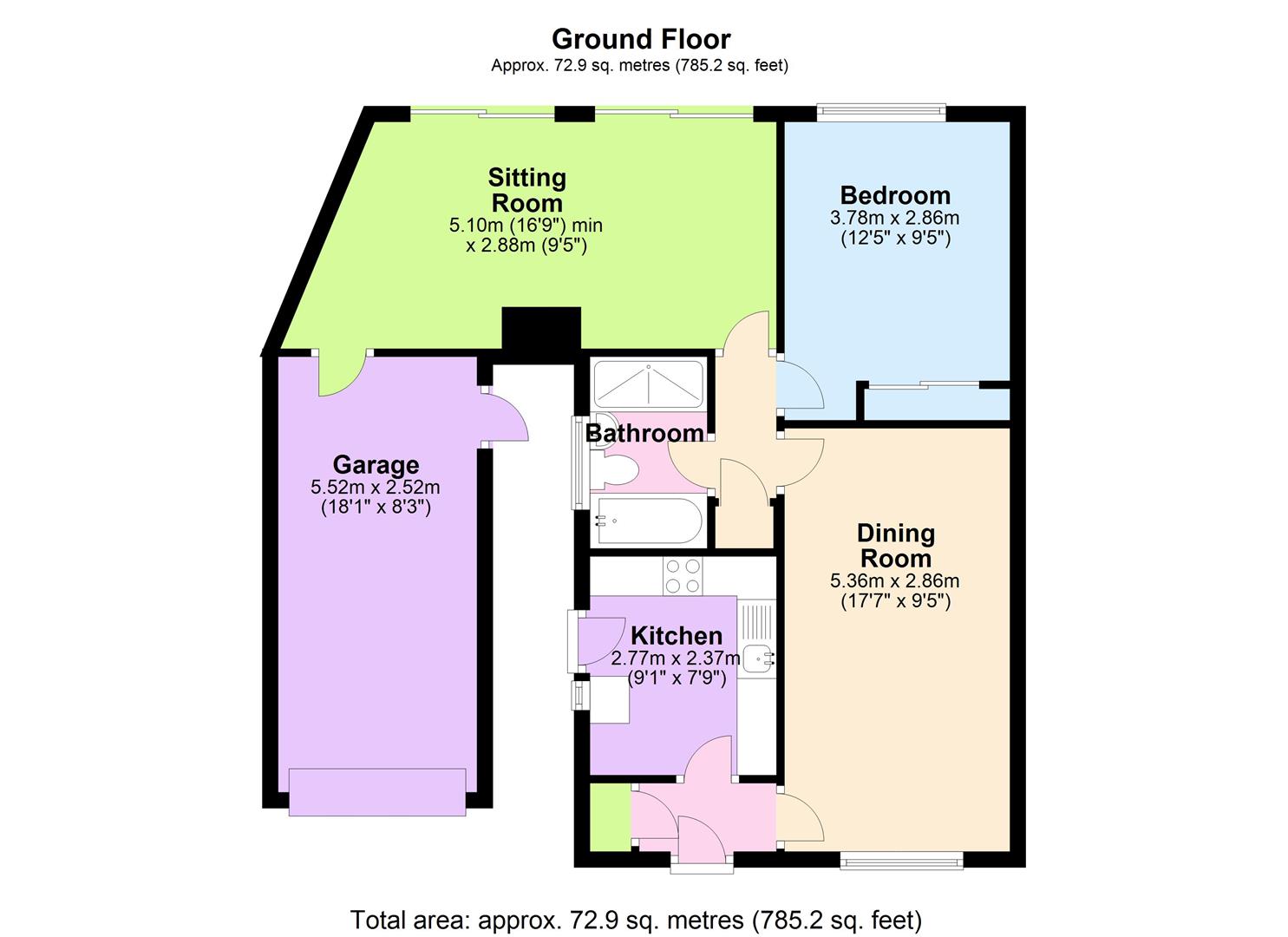 Stonefield Close, Eastleaze, Swindon SN5, 1 bedroom detached bungalow