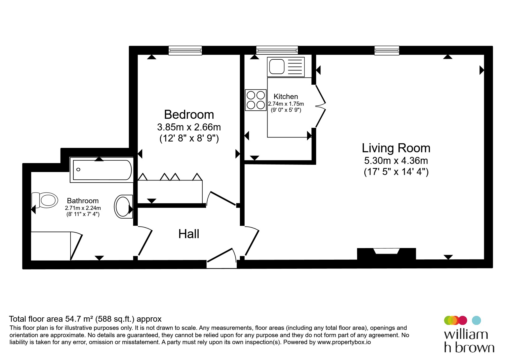 Flat 22, Moores Court, Jermyn Street, Sleaford floorplan