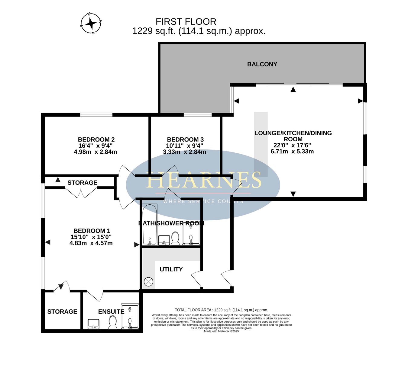 Flat 5 Thomas Court, Golf Links Road, Ferndown floorplan