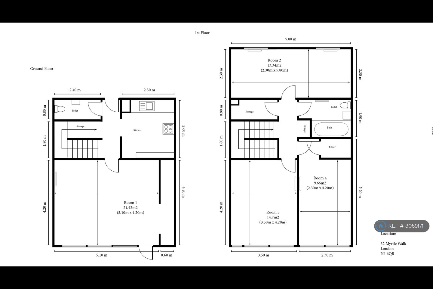 Myrtle Walk, London floorplan