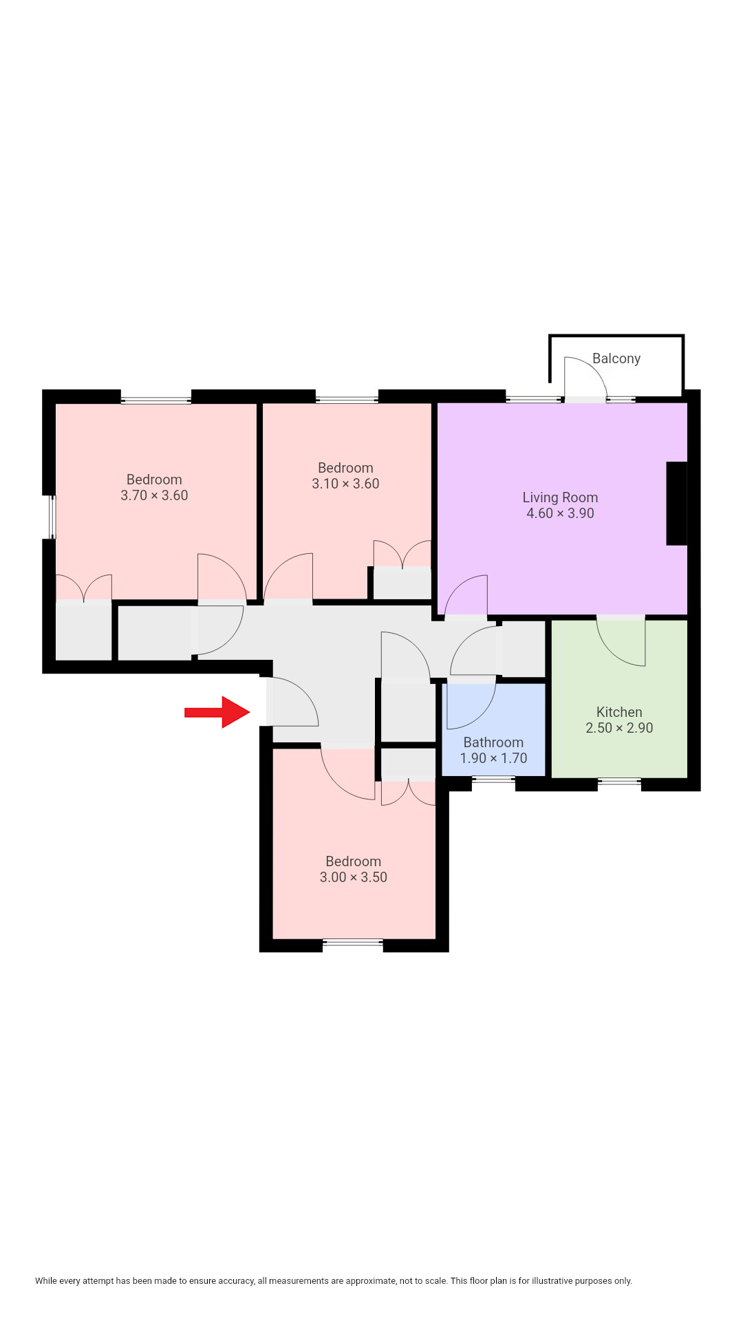 1/1, 39, Ladybank Drive, Glasgow floorplan