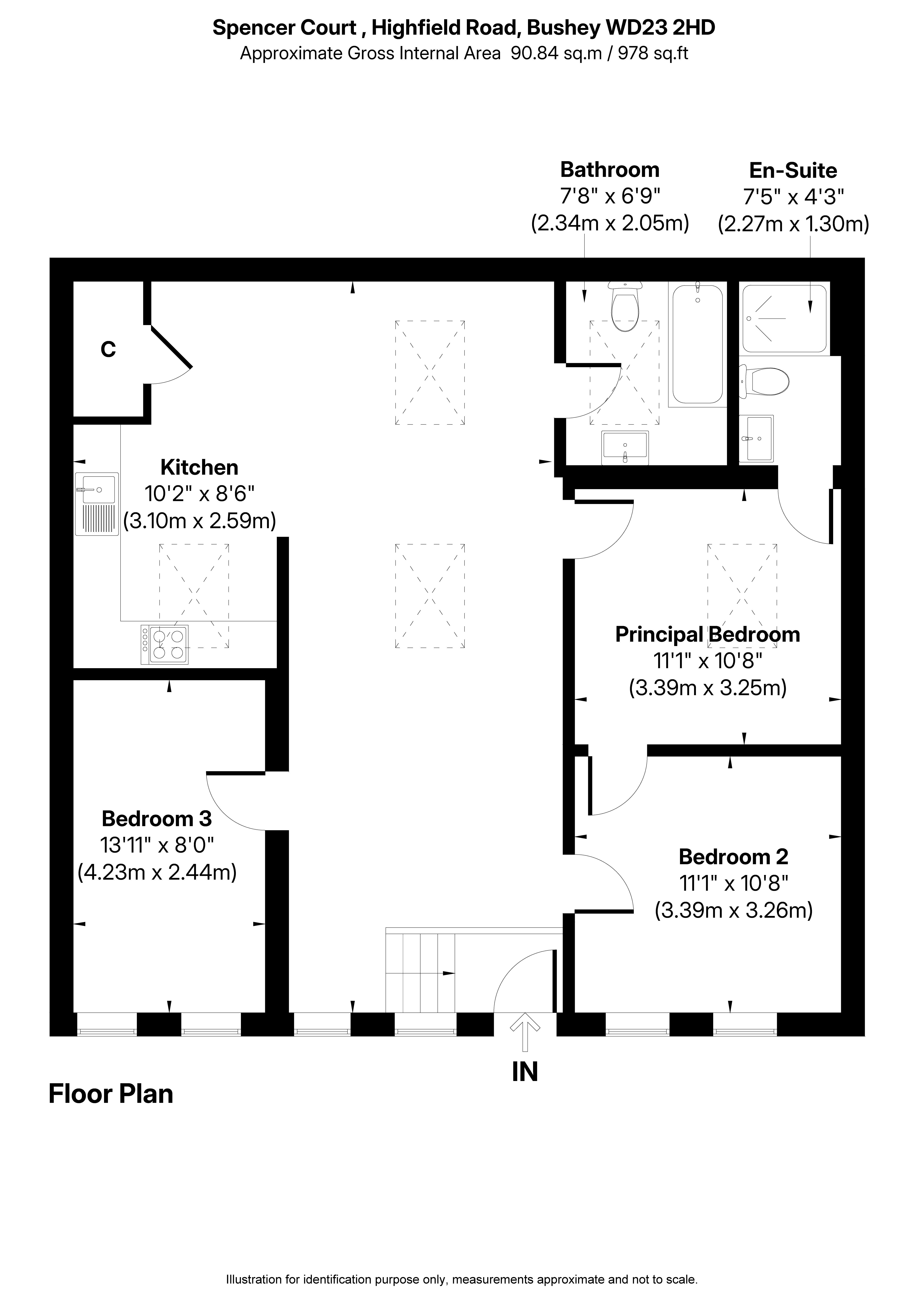 1 Spencer Court,, Highfield Road, Hertfordshire floorplan