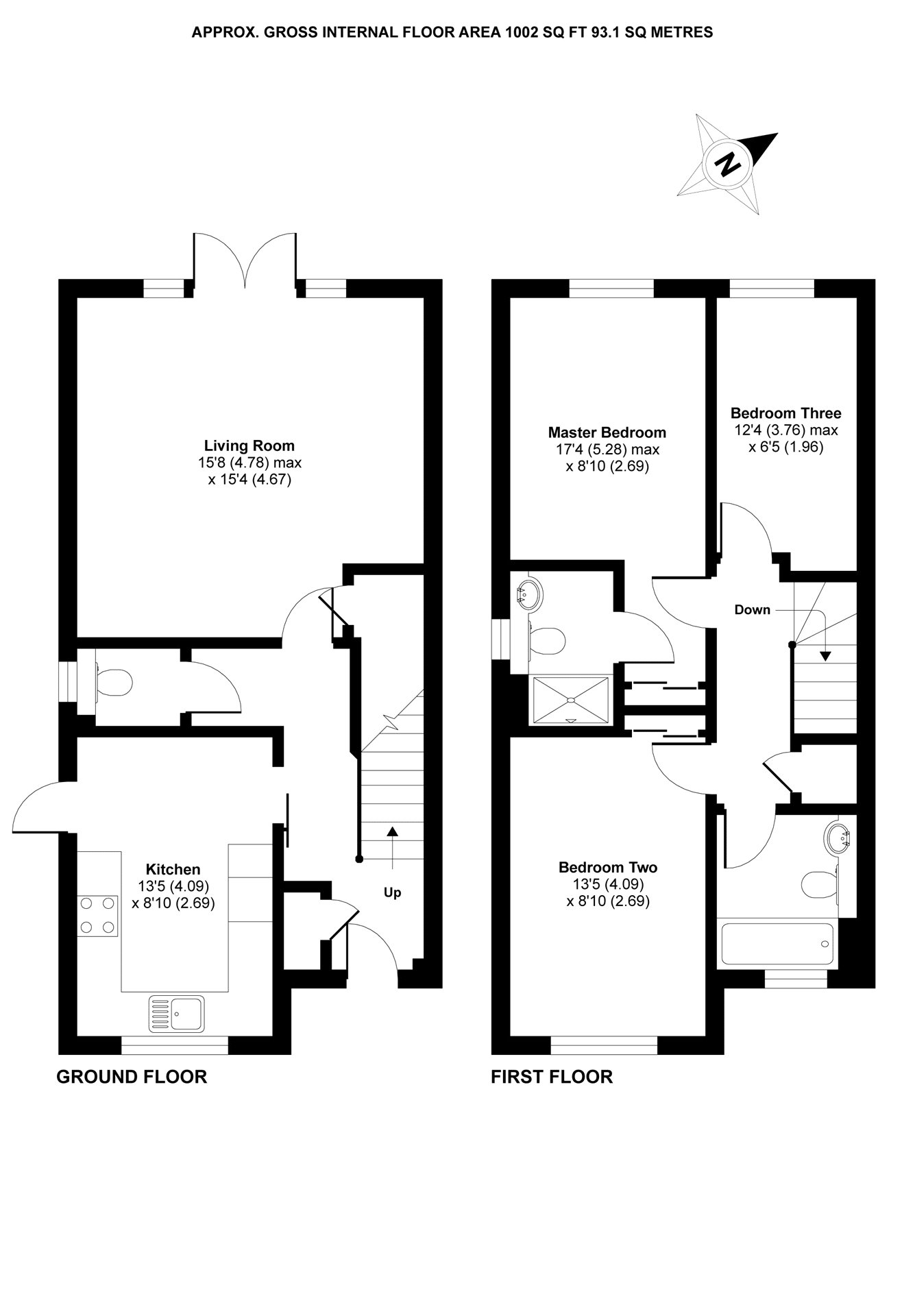 3 Bedrooms Terraced house to rent in Crawley Hill, Camberley, Surrey GU15