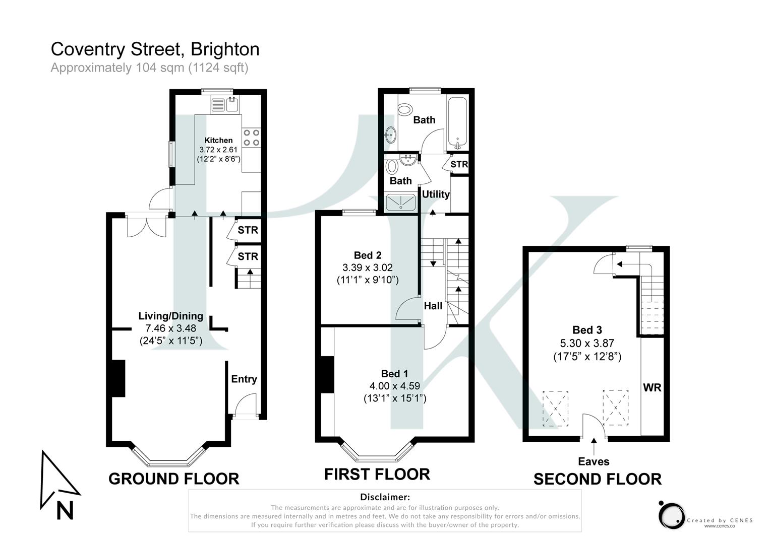 11, Coventry Street, Brighton floorplan