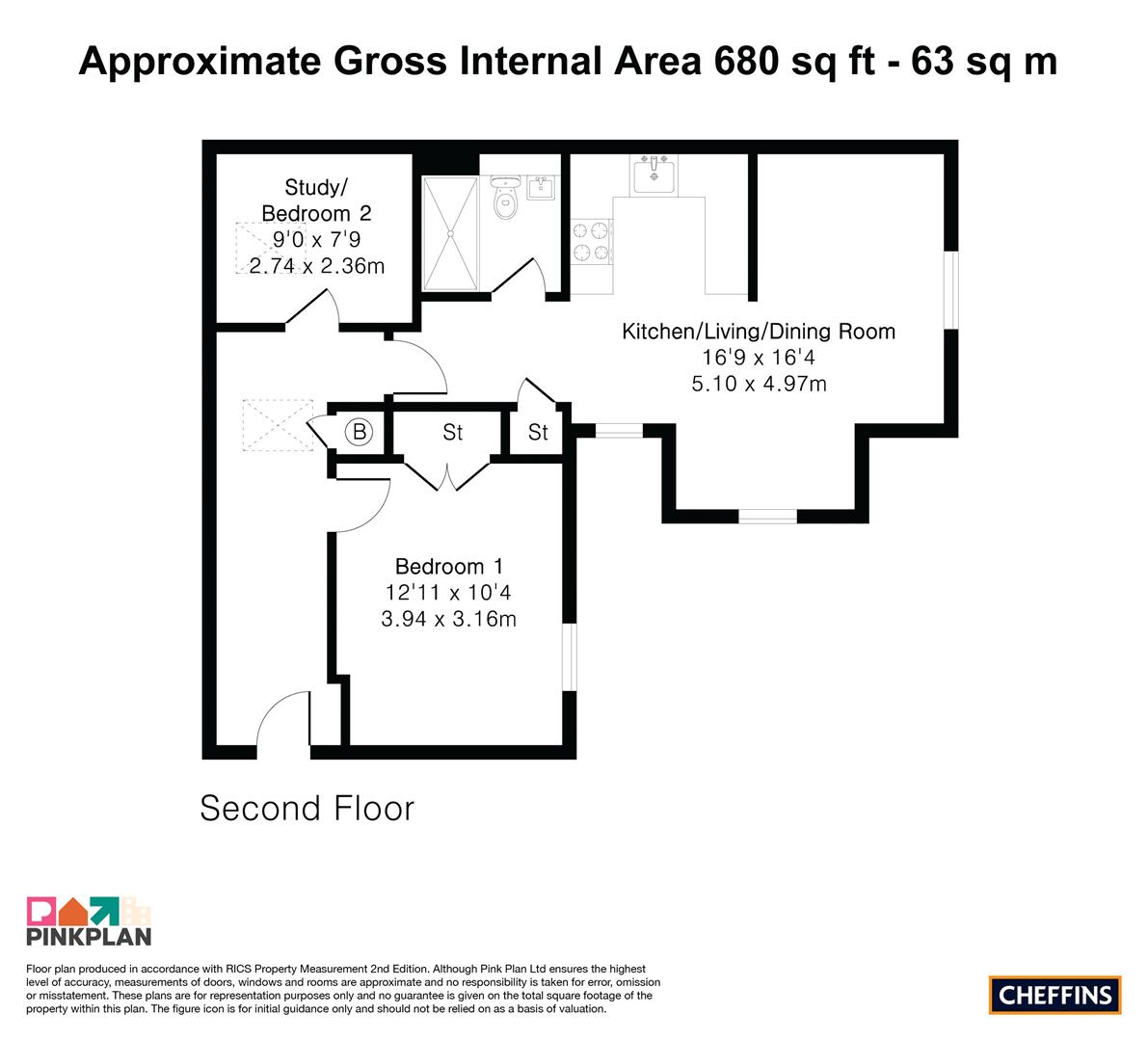 Flat 3, The Hoist, The Vineyards, Ely floorplan