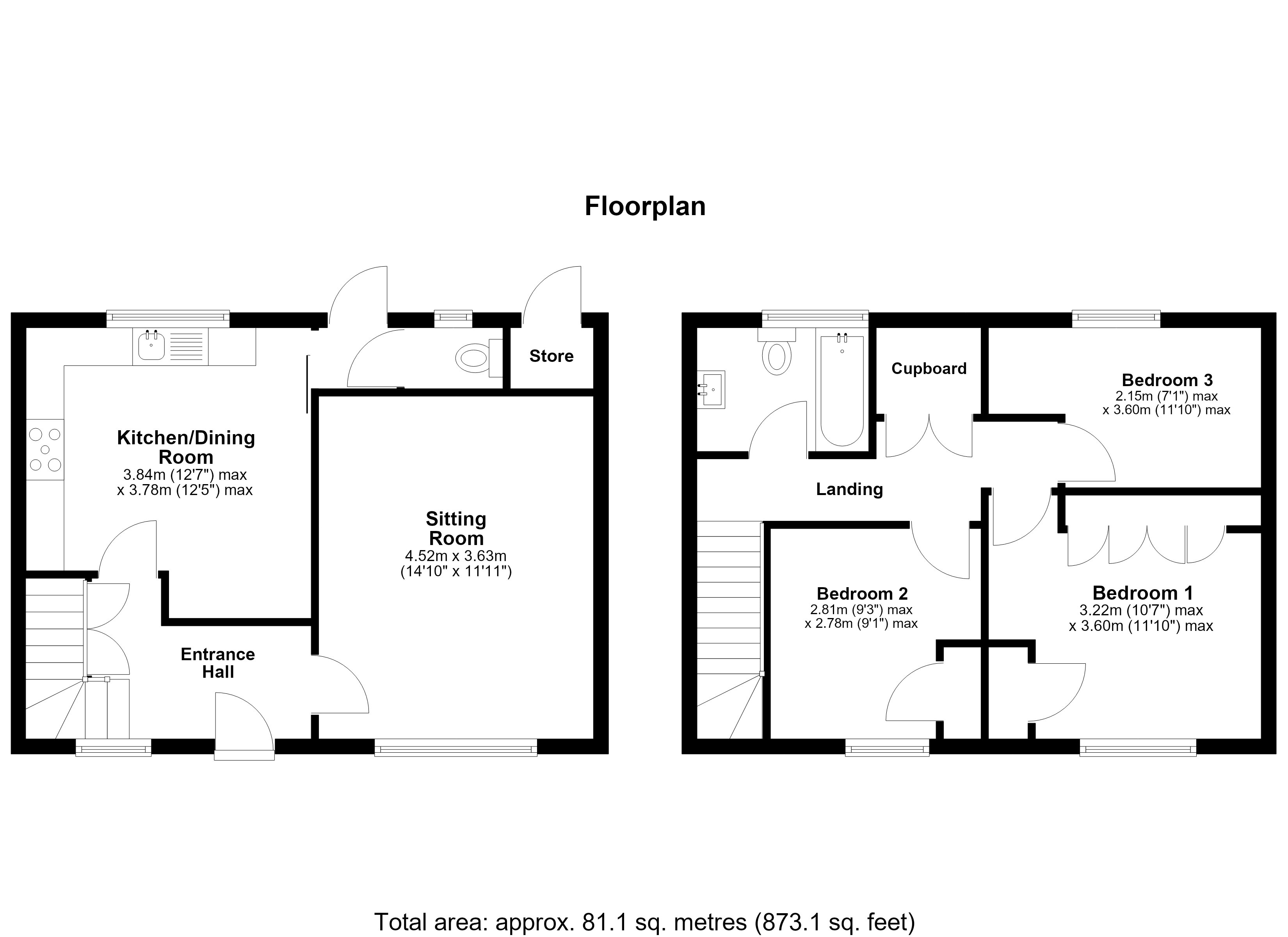 3, Exton Close, Wiltshire floorplan