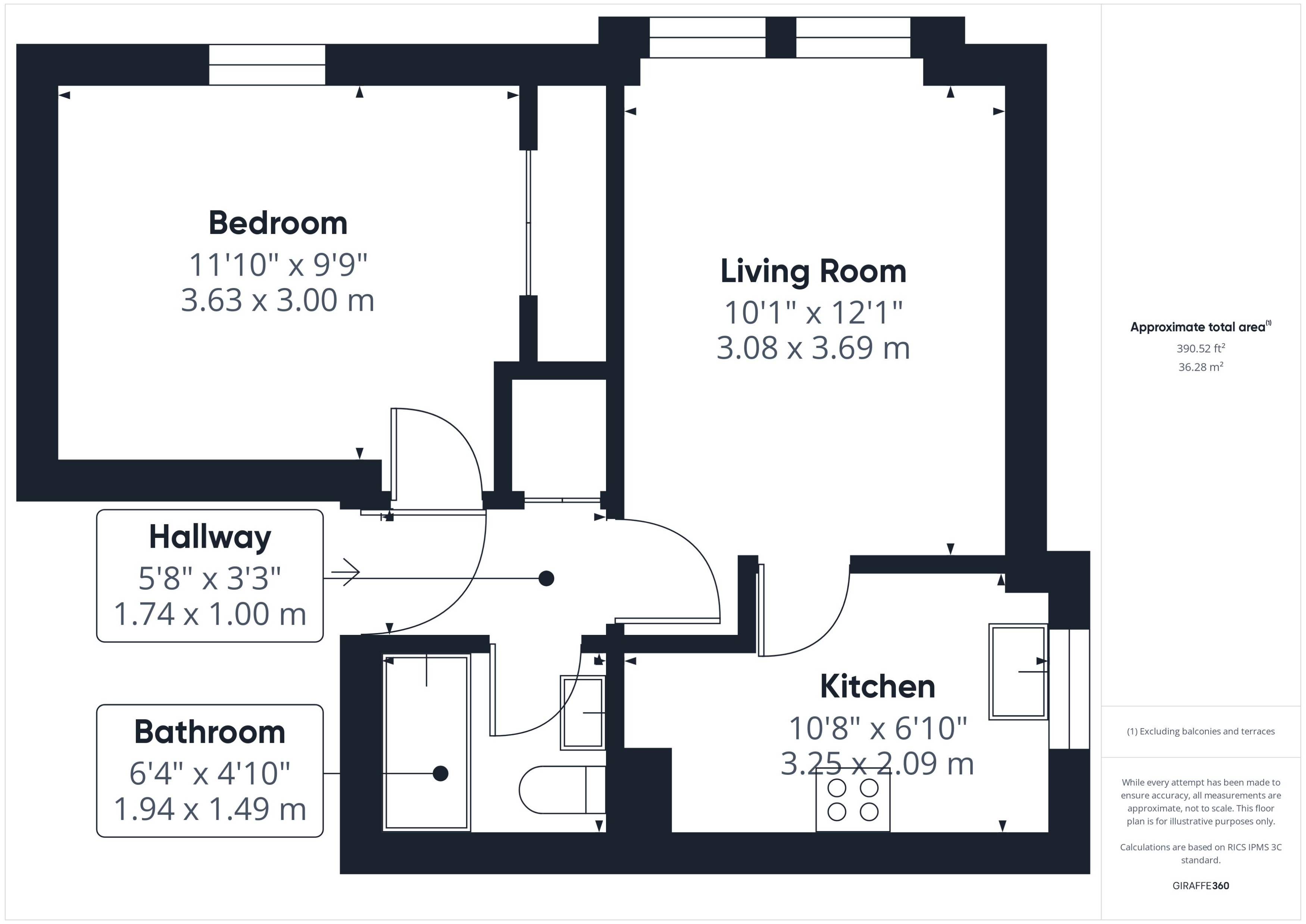 37 Flat 9, Parkside Terrace, Edinburgh floorplan