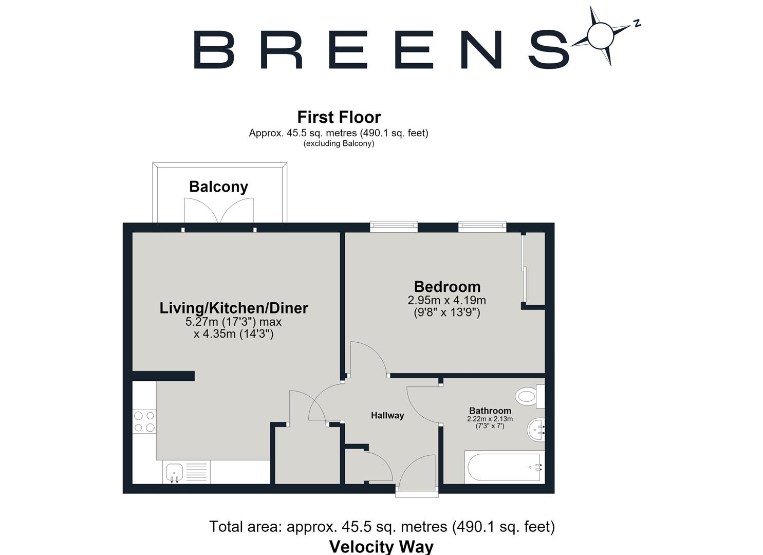 Flat 5 Watson House, 10 Velocity Way, Enfield floorplan