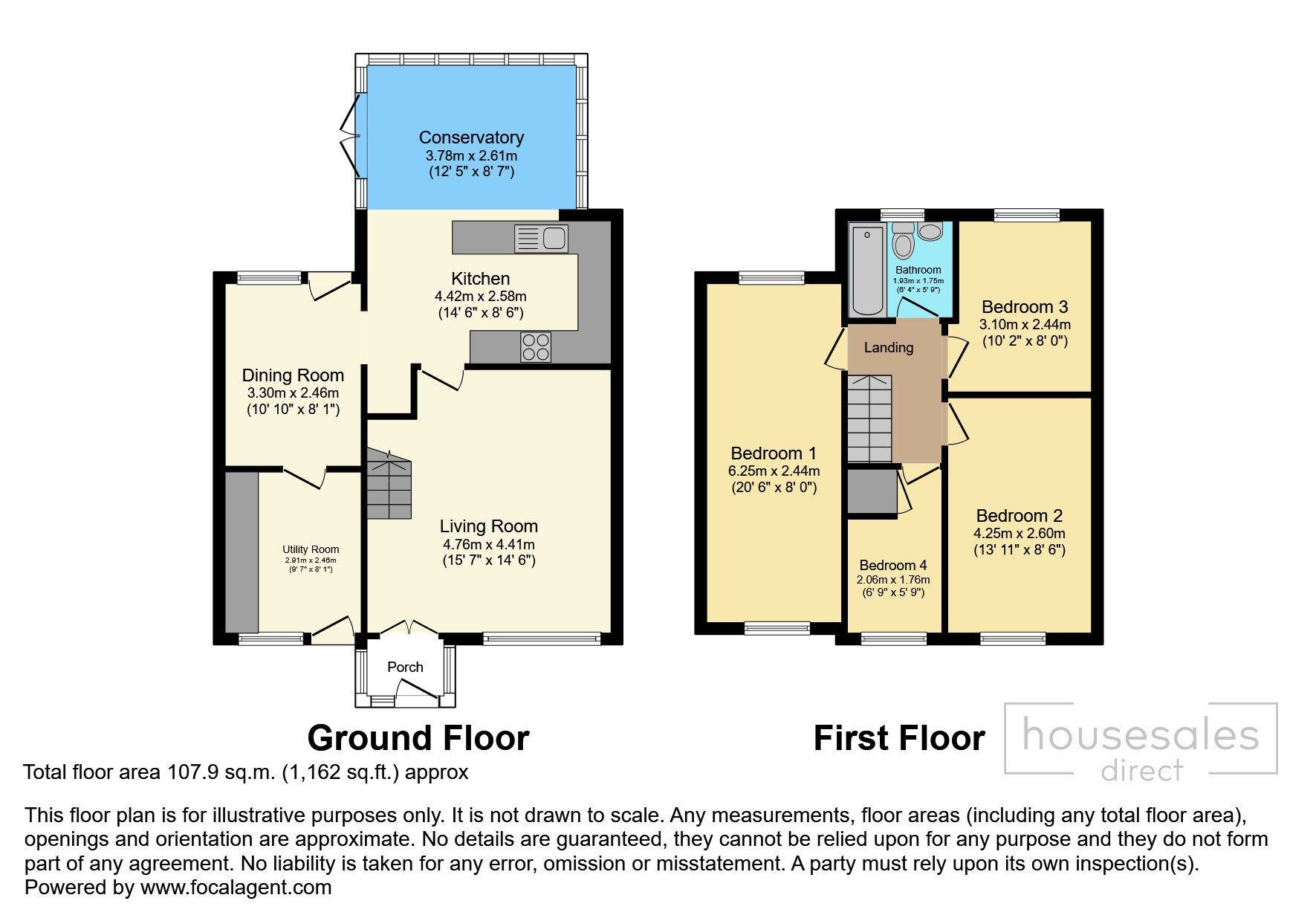 59, Berwick Road, Buxton floorplan