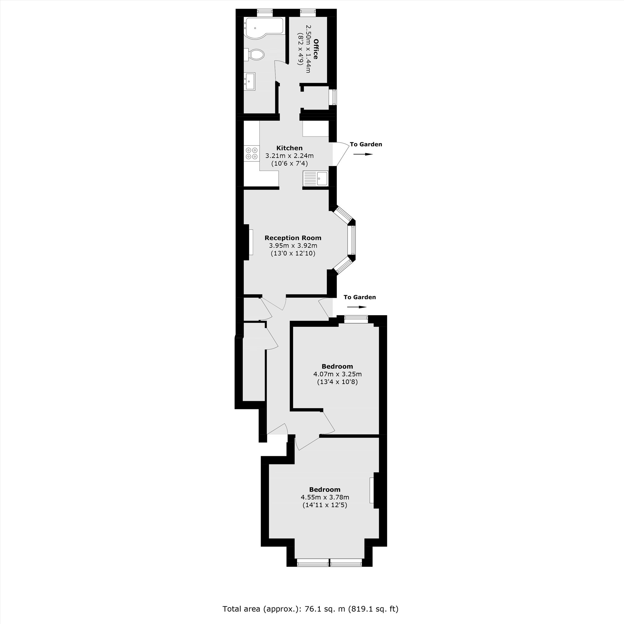 Ground Floor Flat, 13, Maldon Road, London floorplan