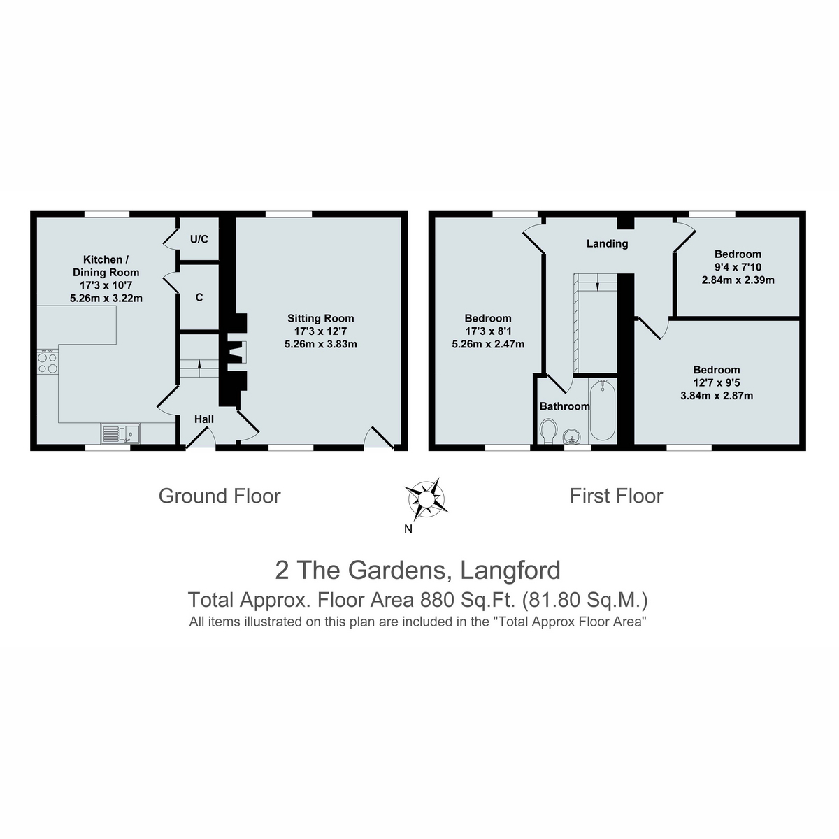 2 The Gardens, Langford, Lechlade floorplan