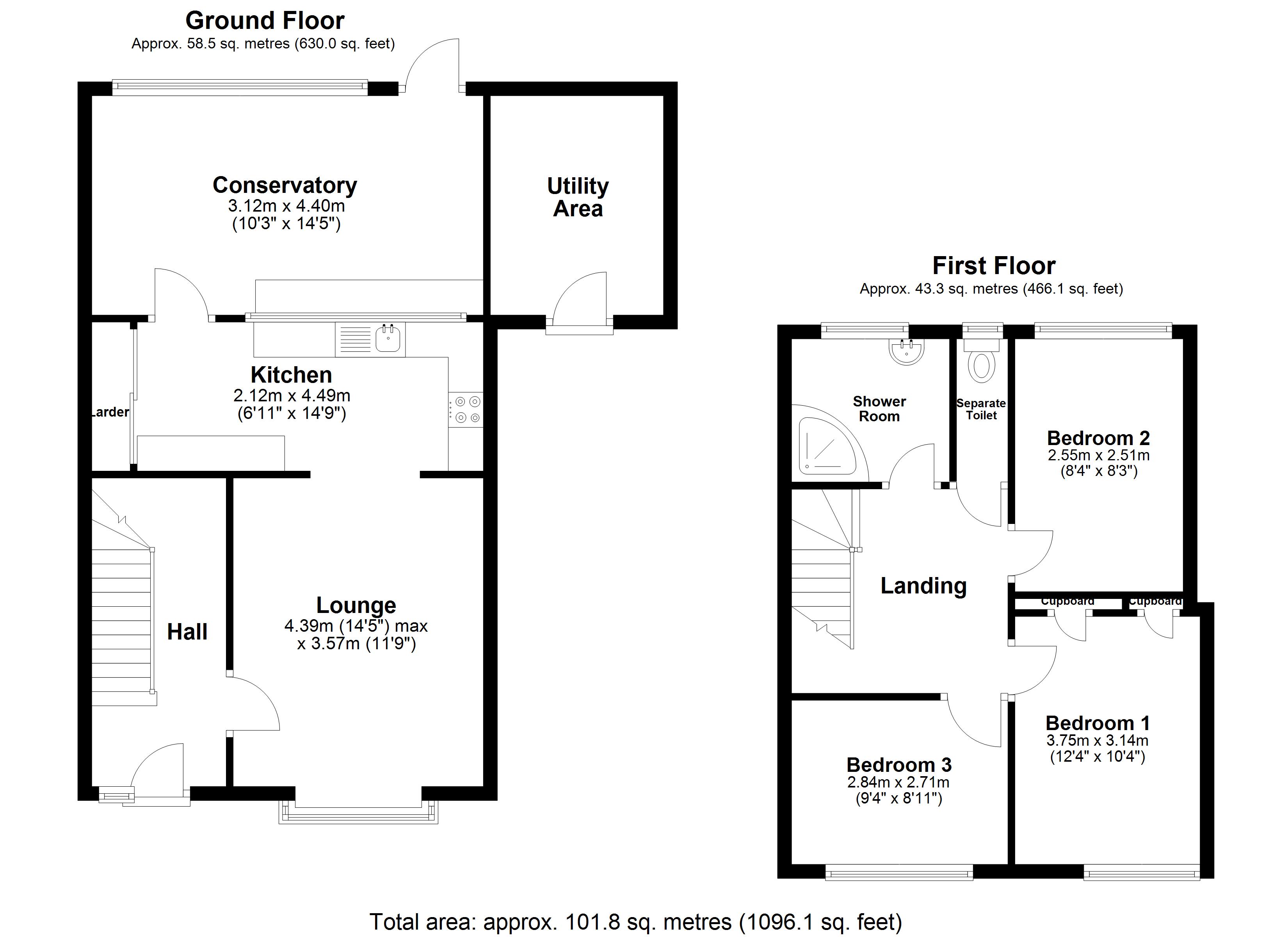 26, Overton Crescent, Havant floorplan