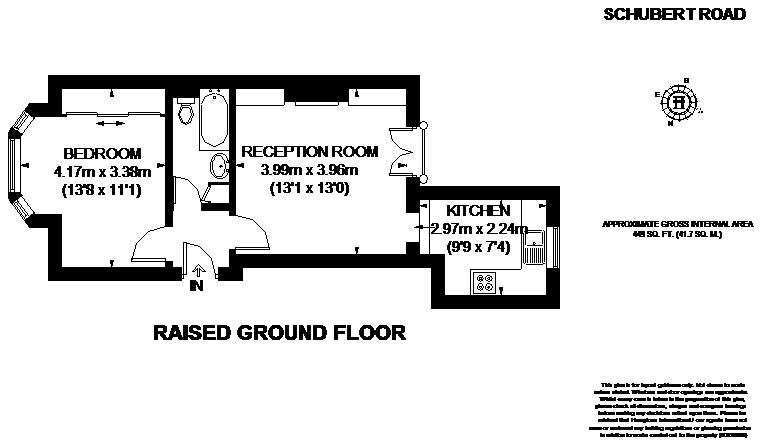 1 Bedrooms Flat to rent in Schubert Road, London SW15