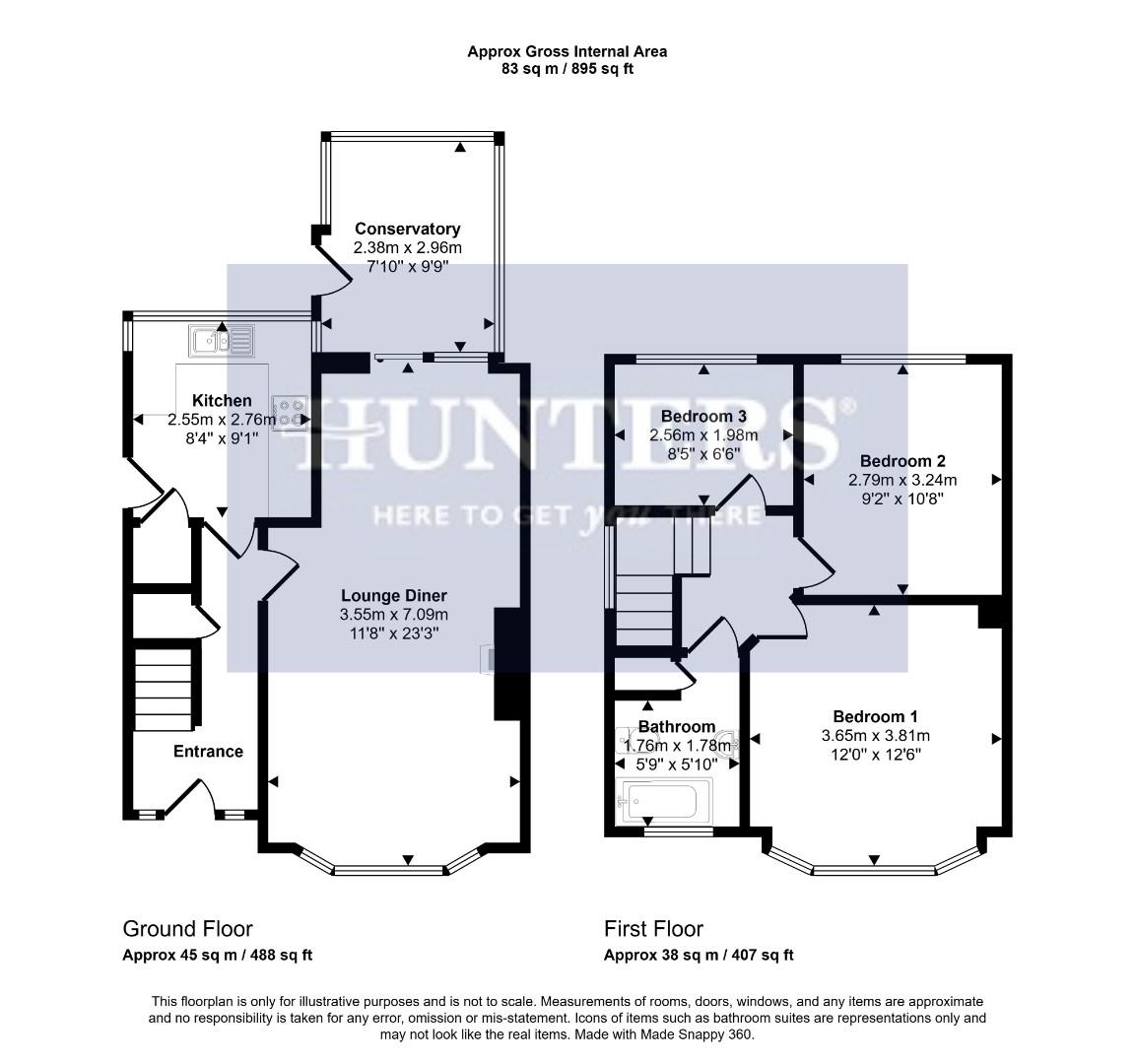 68, Ashbourne Avenue, Bradford floorplan