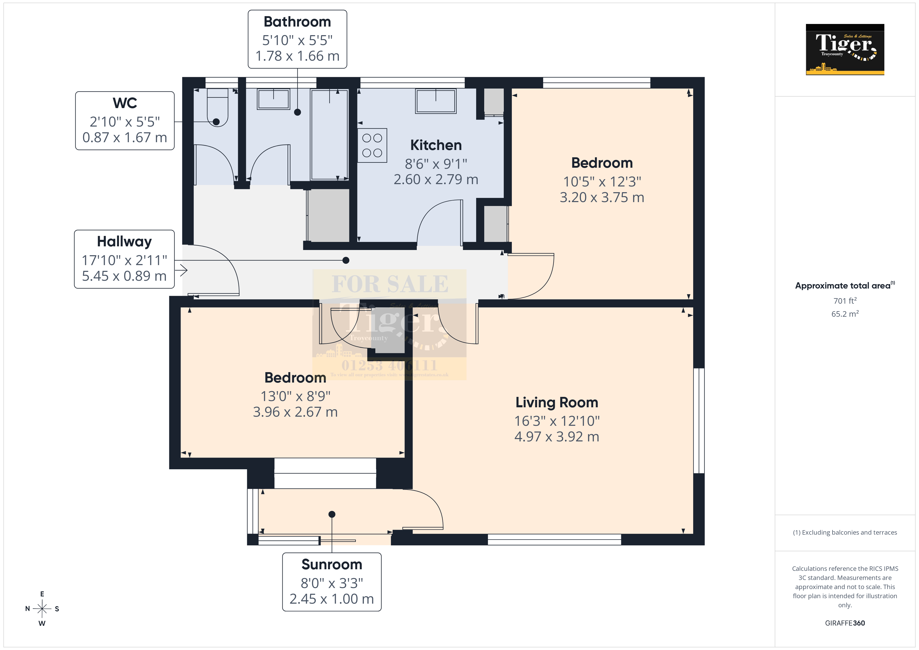 Flat 50, Crescent Court, Promenade, Blackpool floorplan