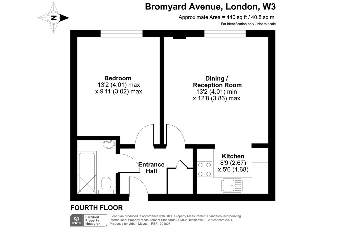Bromyard House, Bromyard Avenue, London W3, 1 bedroom flat for sale