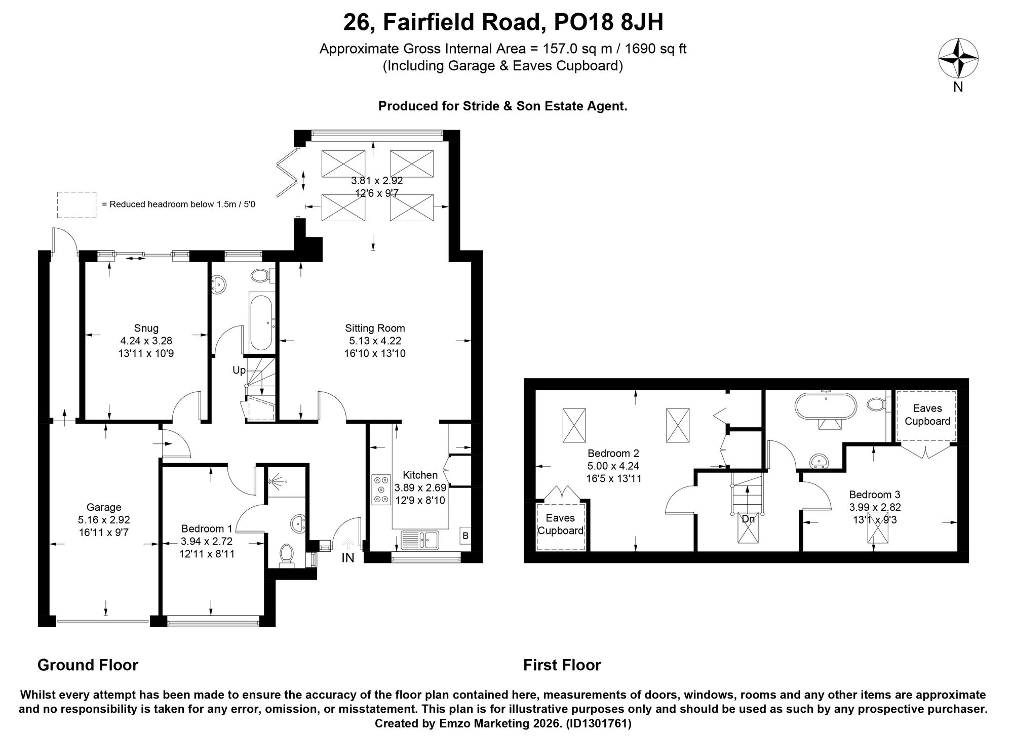 26, Fairfield Road, Bosham, PO18 floorplan
