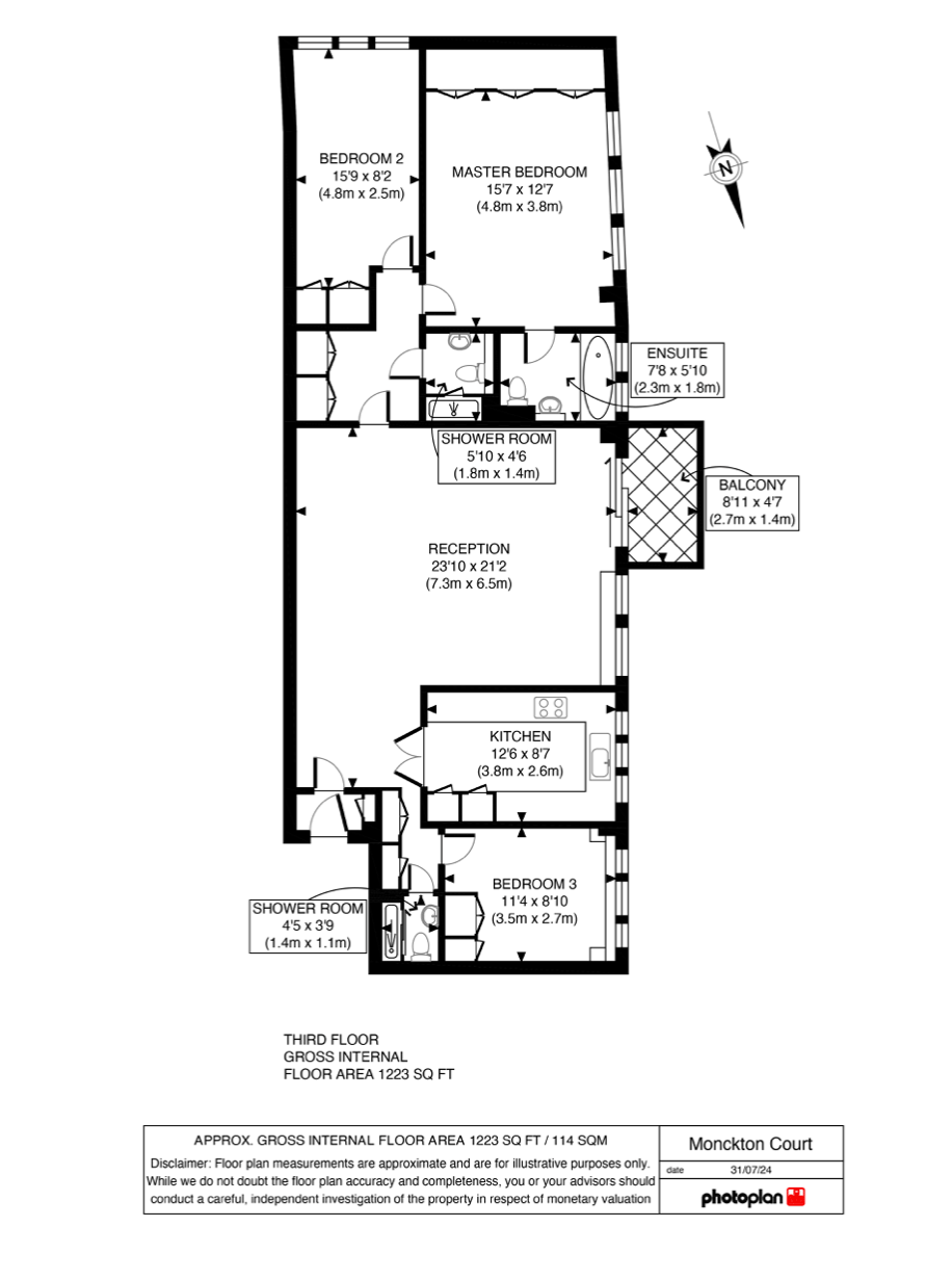Monckton Court, Strangways Terrace, London floorplan