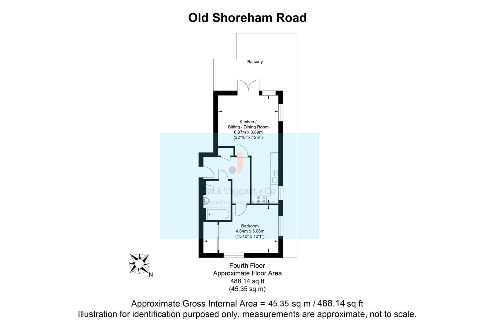 Flat 19, 1, Park House, Hove Park Gardens, Hove floorplan