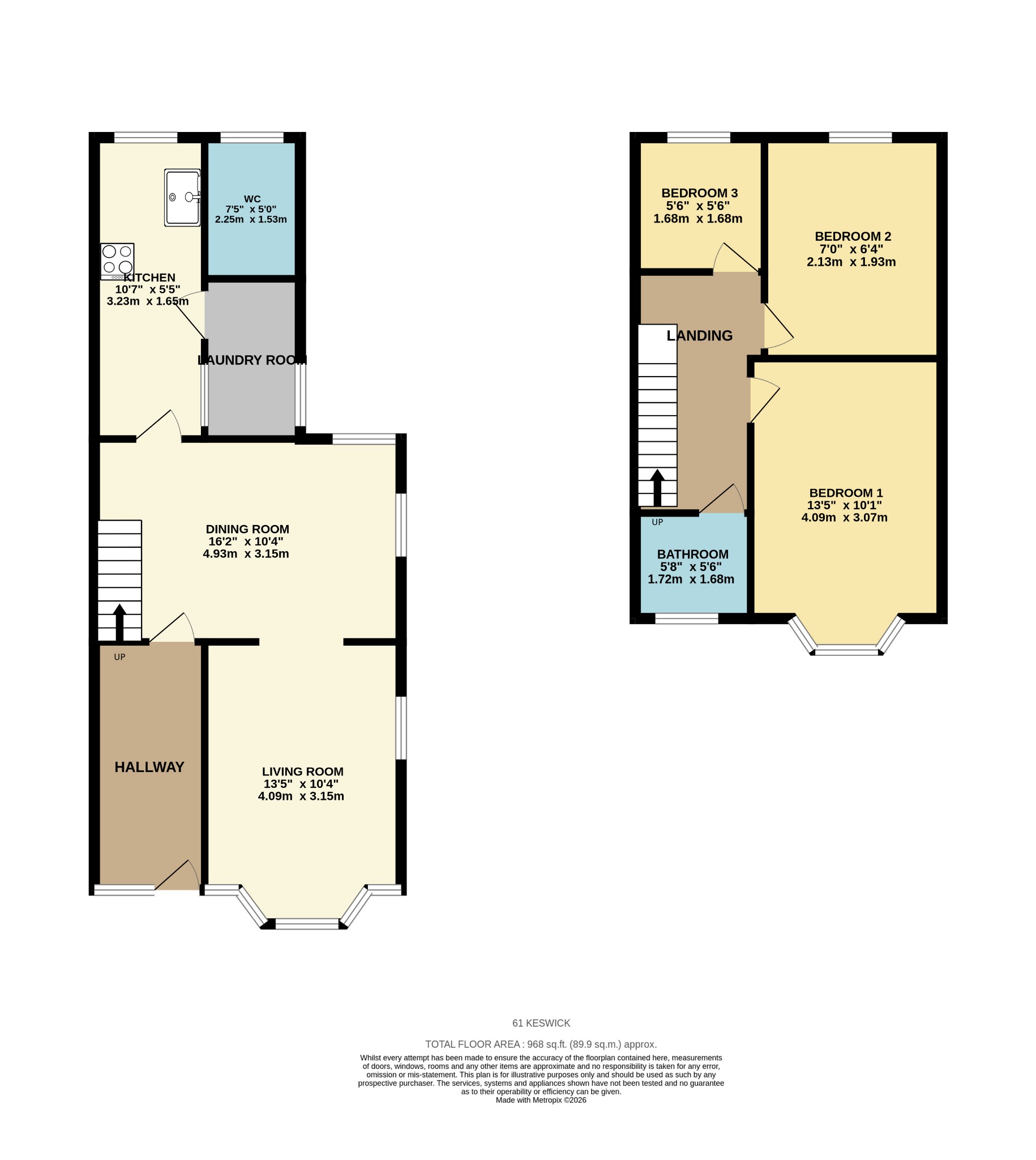 61 Keswick Gardens, Hull, East Riding of Yorkshire floorplan