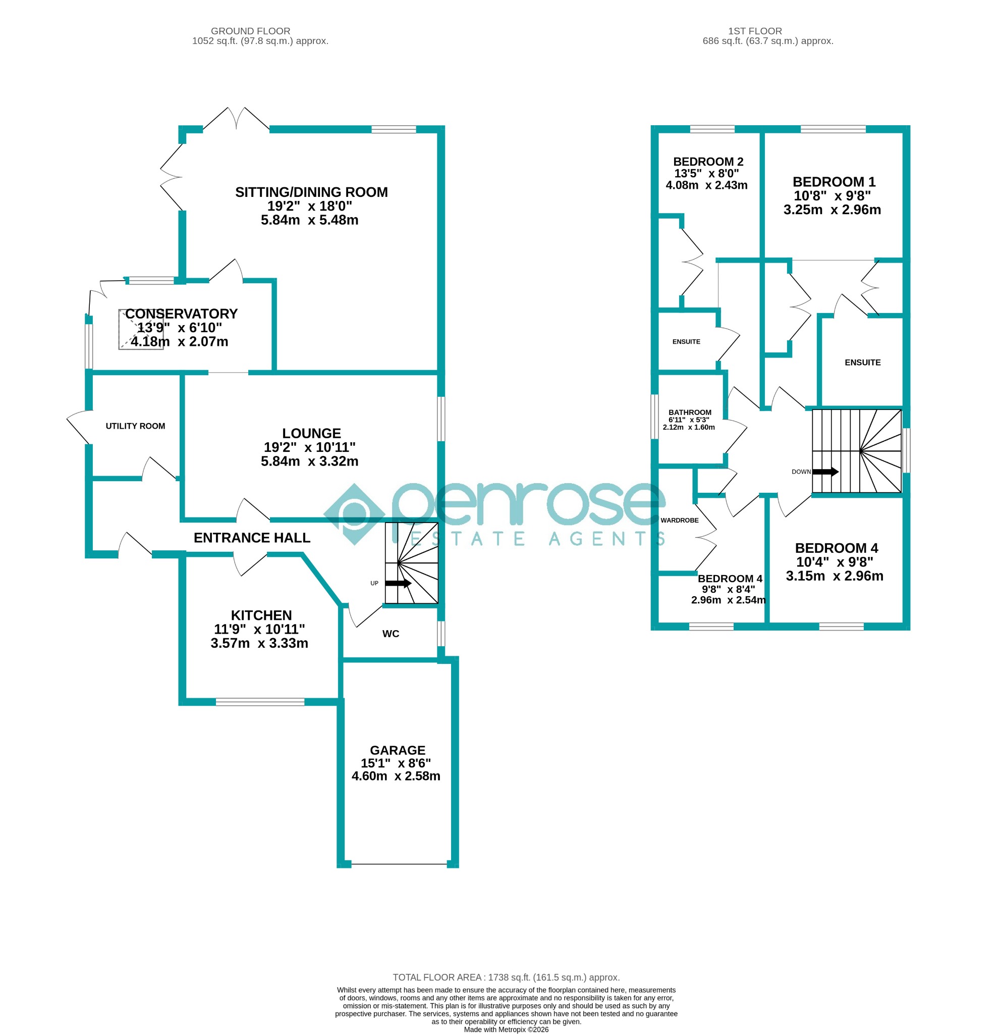 54 St. Christophers Close, Dunstable, Bedfordshire floorplan