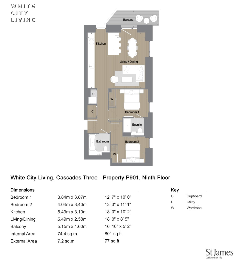 White City, W12 7Rq, White City floorplan