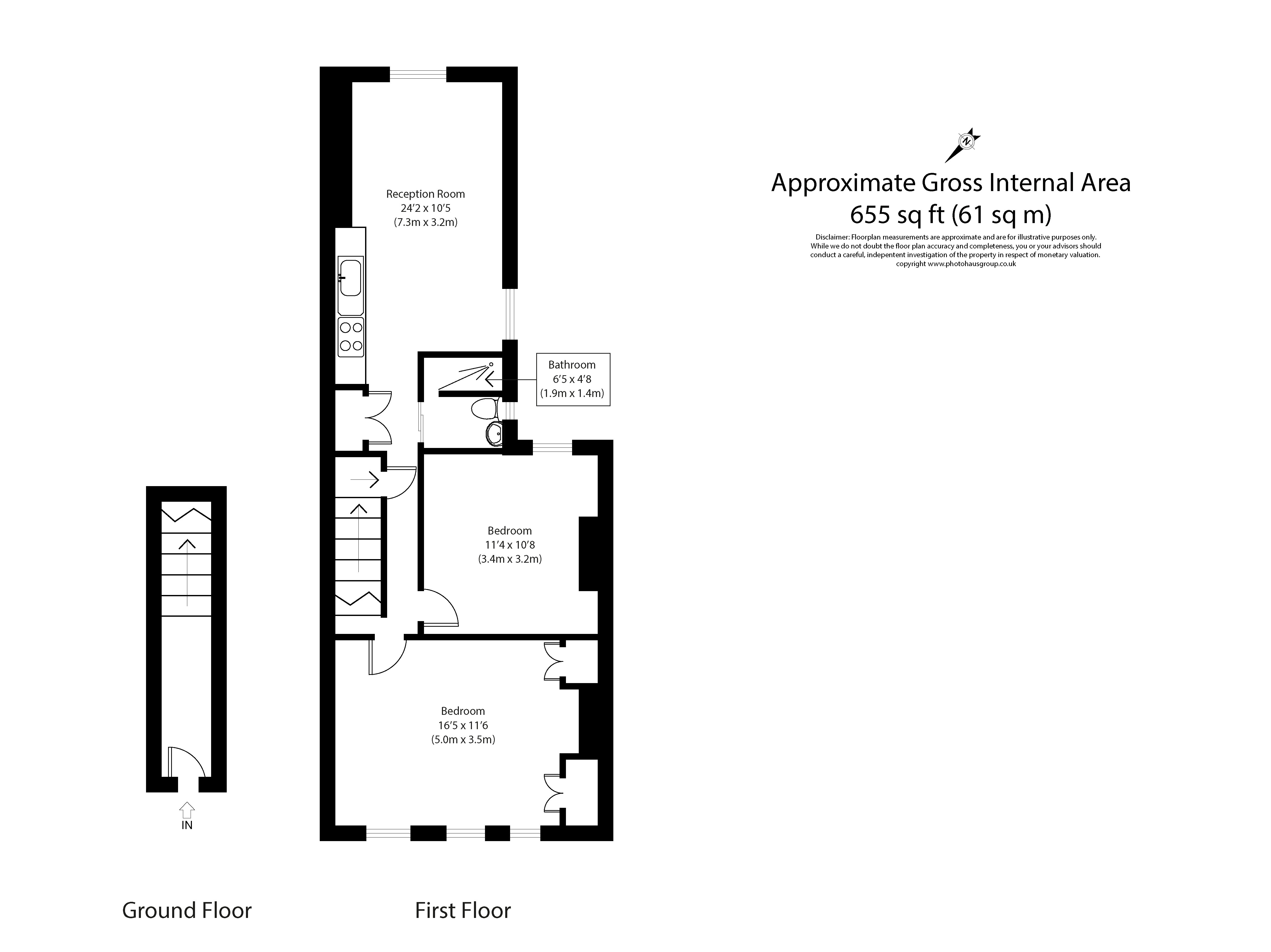 120 Farley Road, First Floor Flat, London floorplan