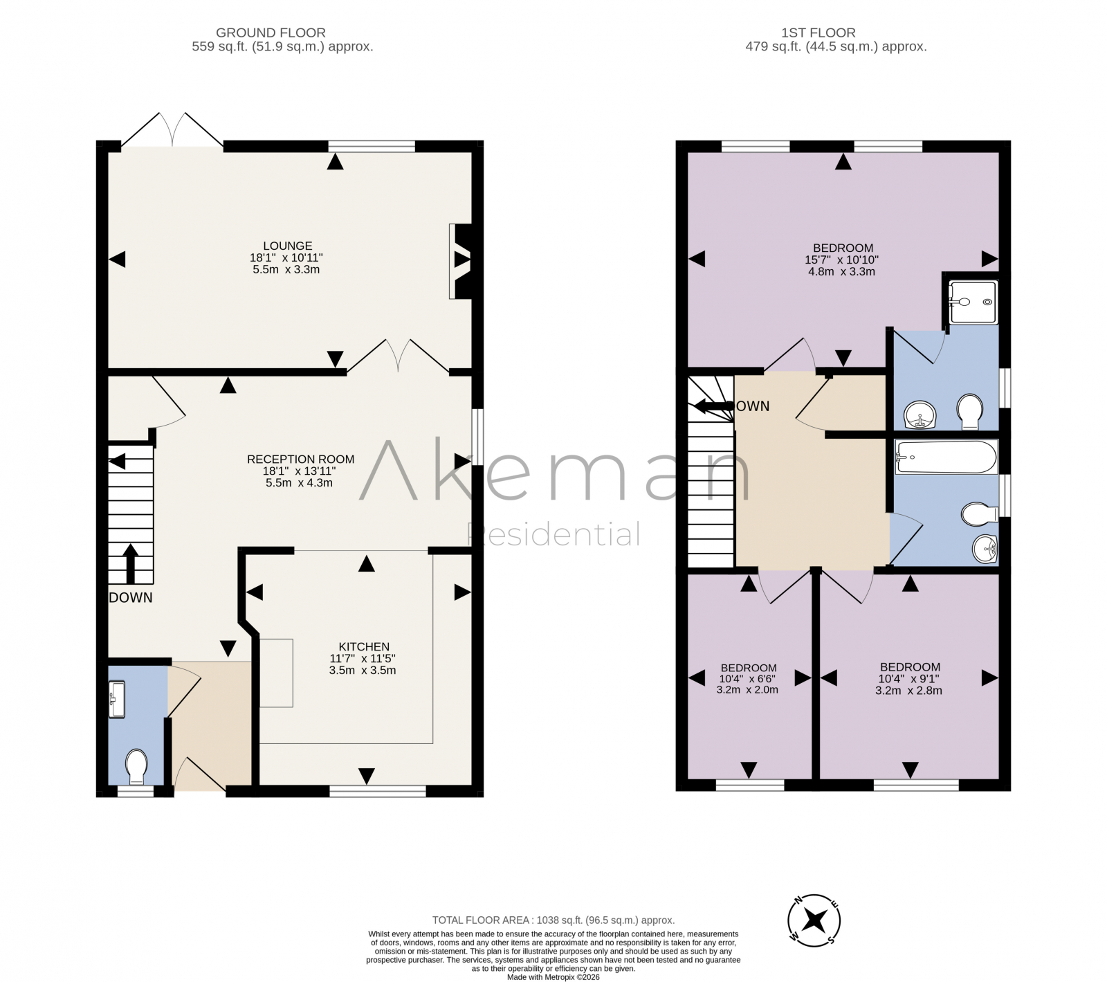 4 Raven Walk, Winslow Road, Aylesbury floorplan