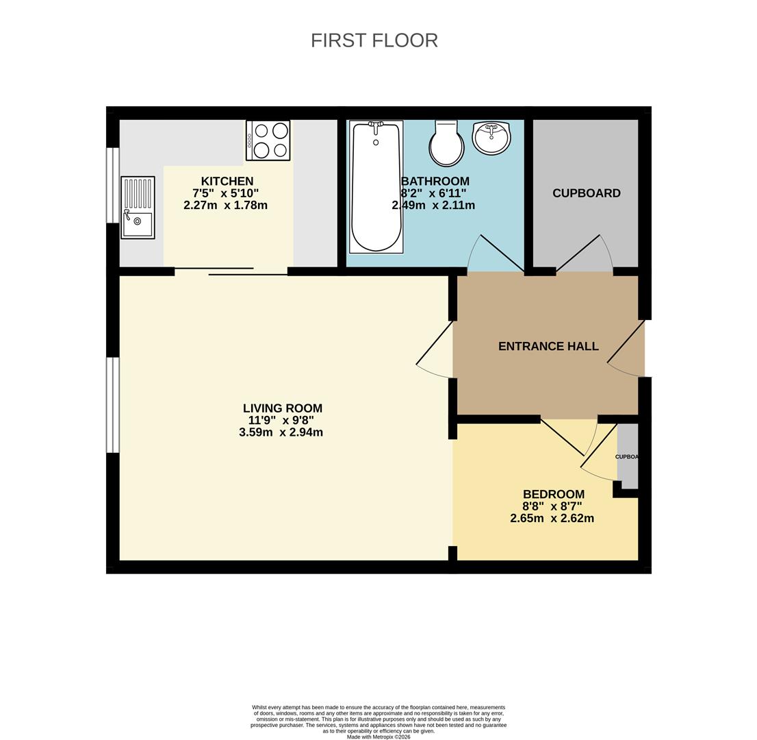 Flat 20 Willow Glen, Upper Glen Road, St Leonards on sea floorplan