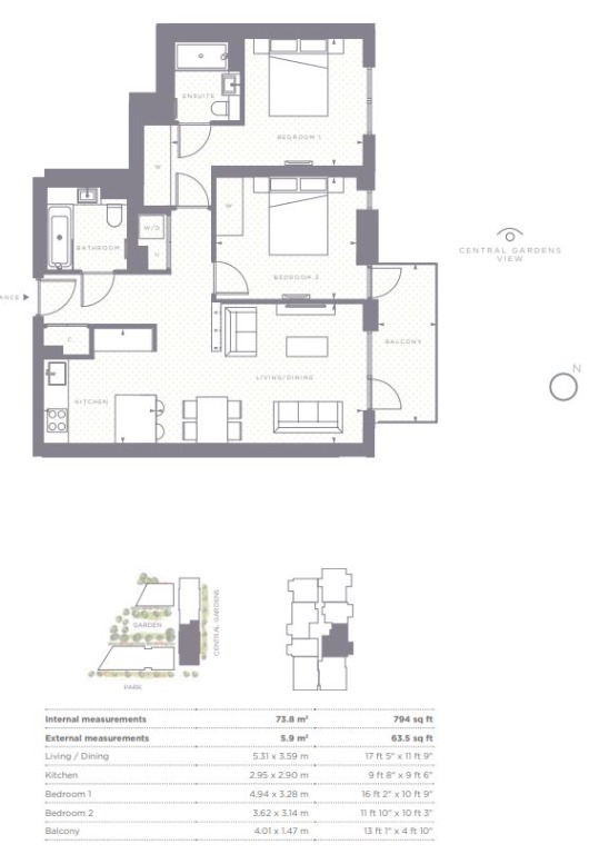 173, Belvedere Row,, London floorplan