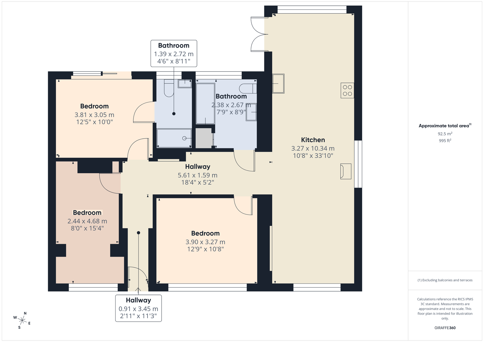 23, Peters Crescent, Paignton floorplan