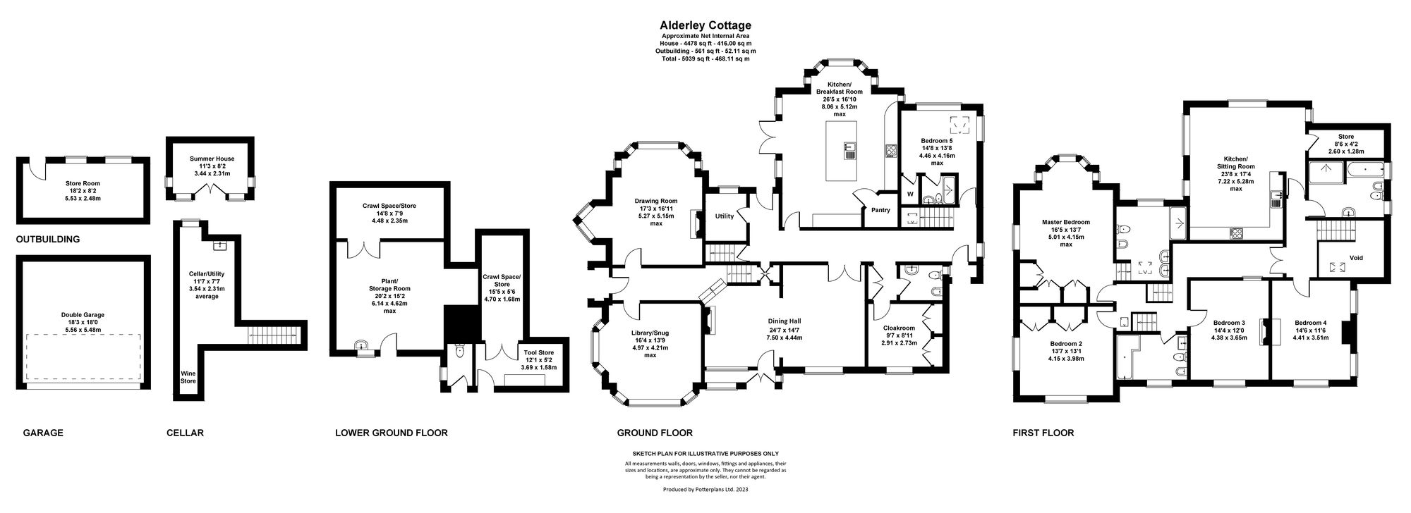 Alderley Cottage, 12 Congleton Road, Cheshire floorplan