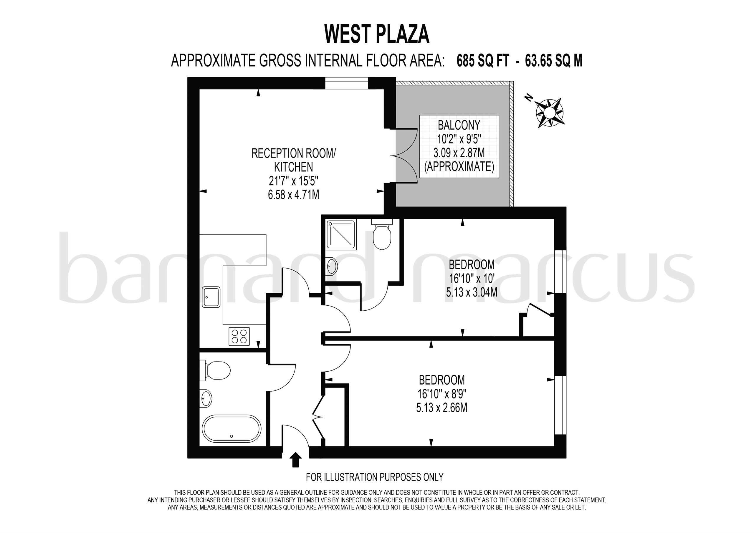 Flat 152, West Plaza, Town Lane, Staines-Upon-Thames floorplan